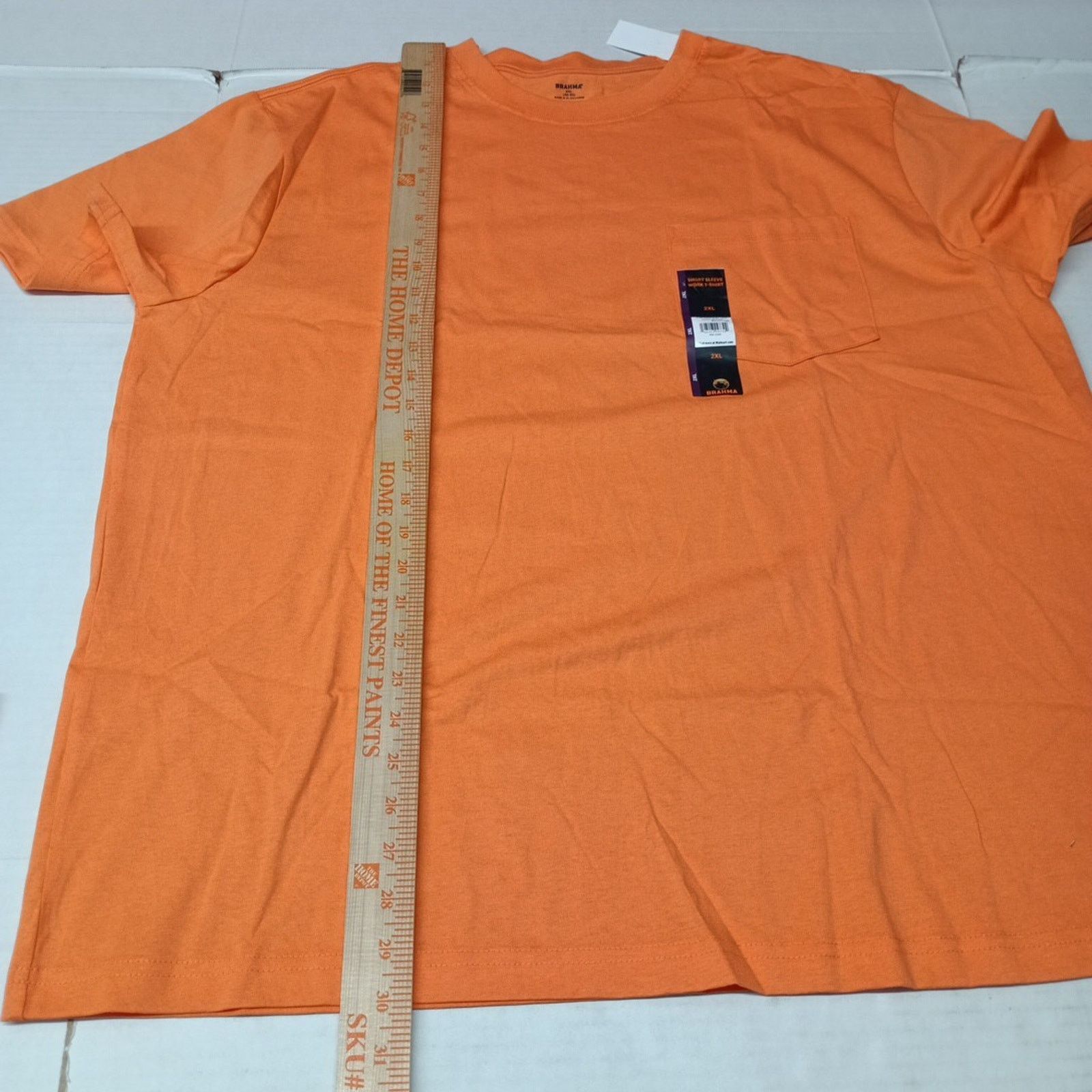 Other 2 Brahma Short Sleeve Work T-Shirt 2XL 50-52 Orange Pocket Size US XXL / EU 58 / 5 - 6 Thumbnail