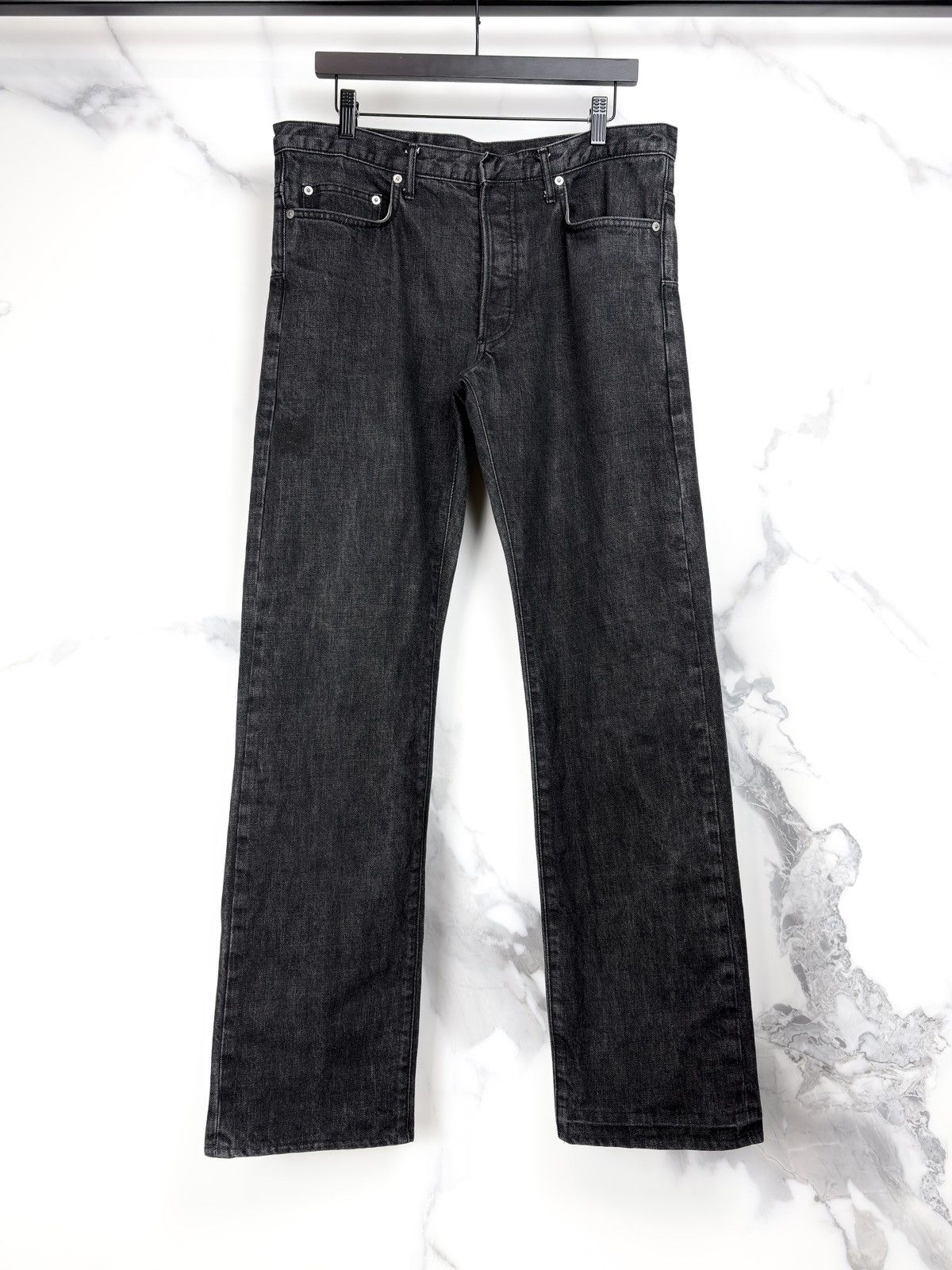 Dior × Hedi Slimane Dior Homme Waxed Black Slim Jeans Hedi Slimane