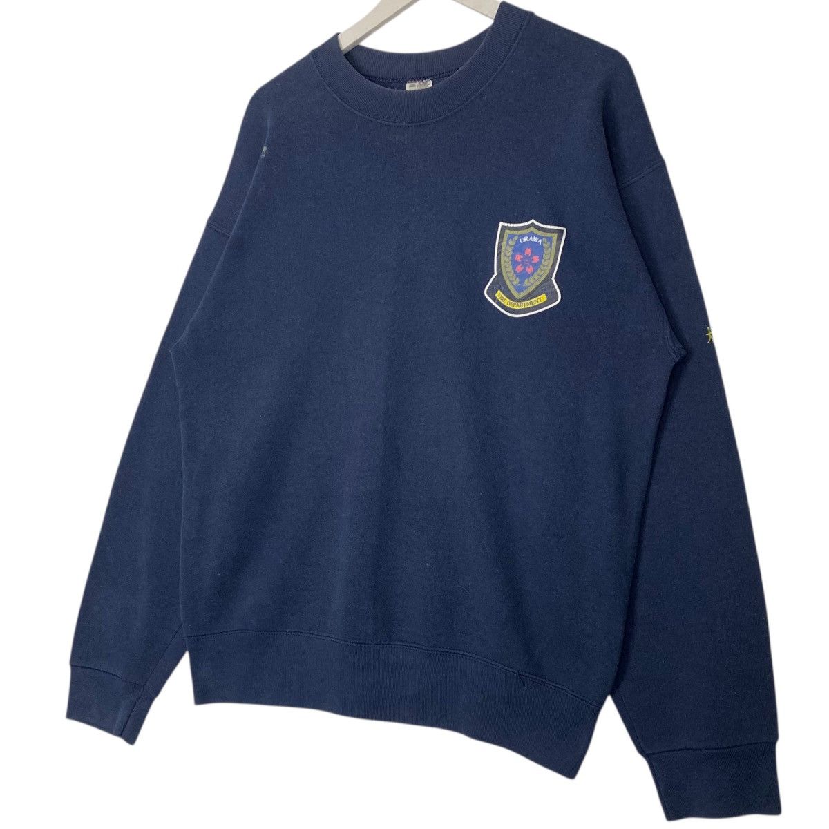 Vintage Vintage Fruit Of The Loom Sweatshirt Navy Blue Size L Size US L / EU 52-54 / 3 - 2 Thumbnail