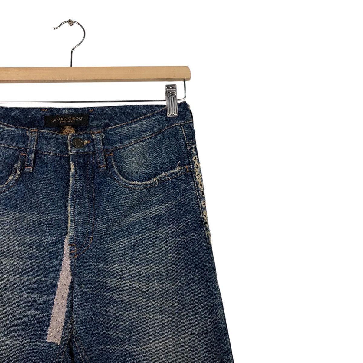 Japanese Brand GGDB Classic Straight-Cut Jeans – Vintage Whisker Wash Size 28" / US 6 / IT 42 - 7 Thumbnail
