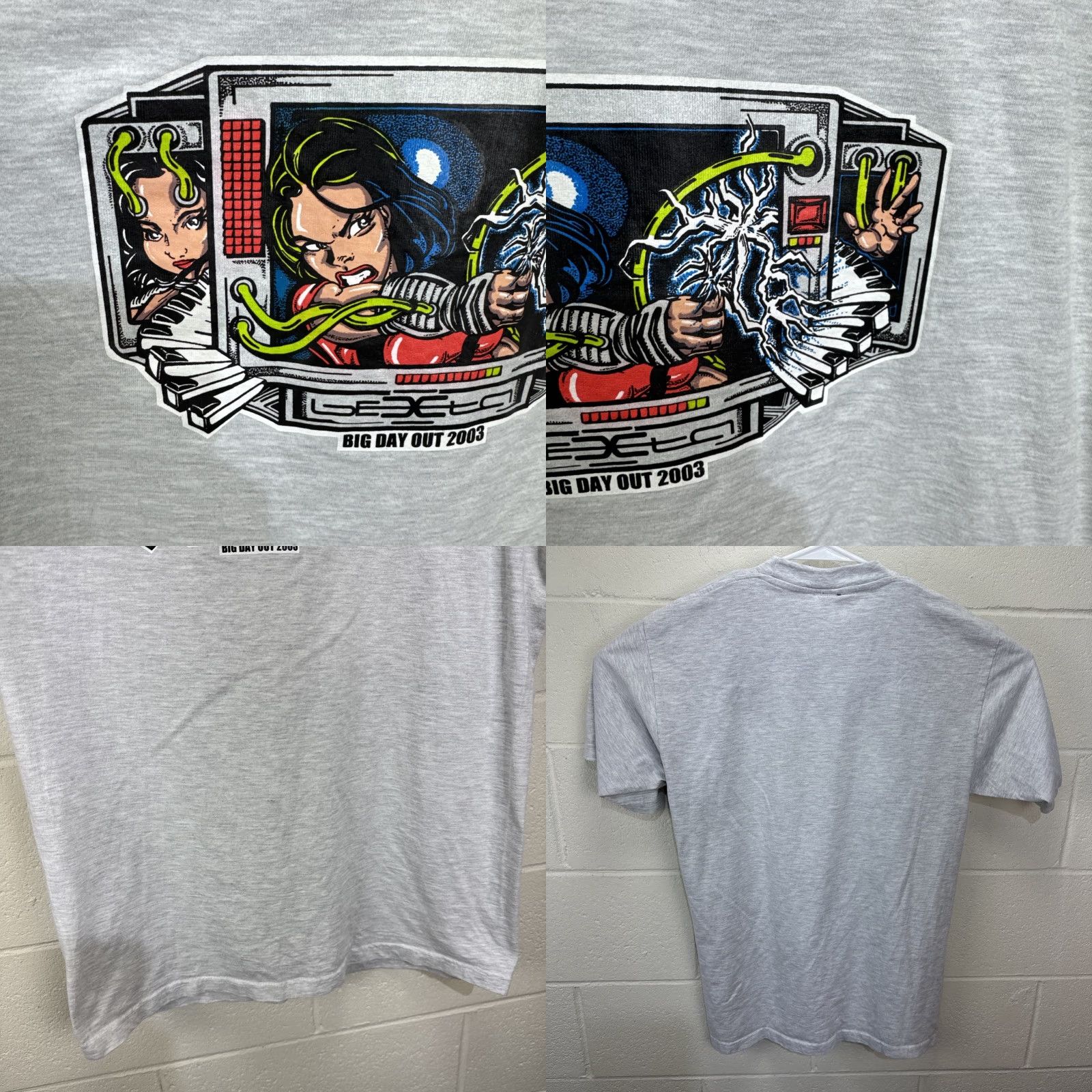 Vintage VINTAGE Big Day Out 2003 T-Shirt Large Grey Deftones Foo Fighters Music Festival Mens Size US L / EU 52-54 / 3 - 8 Thumbnail