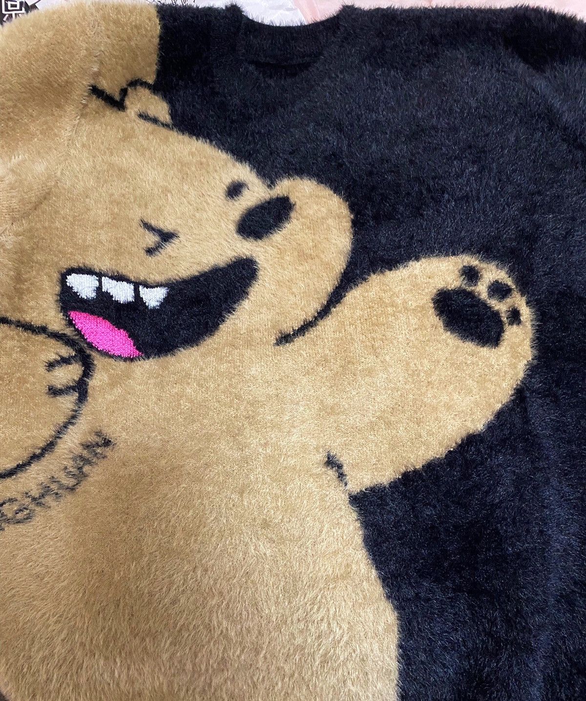 Japanese Brand × Vintage Retro fashion cartoon bear fluffy knitwear sweater Size US XXL / EU 58 / 5 - 2 Thumbnail