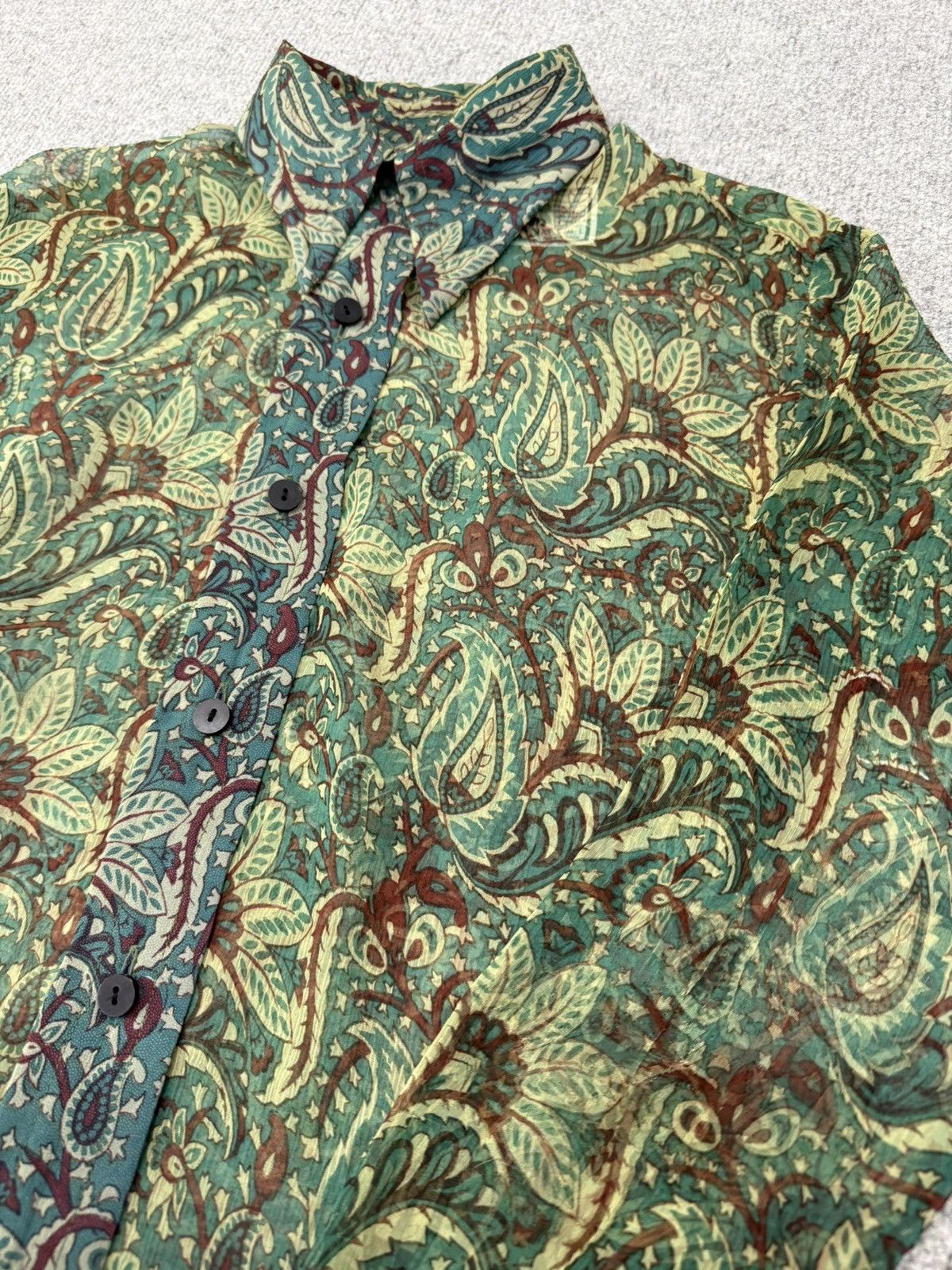 Japanese Brand Haris Rock Long Sleeve Paisley Button Ups Size S / US 4 / IT 40 - 5 Thumbnail