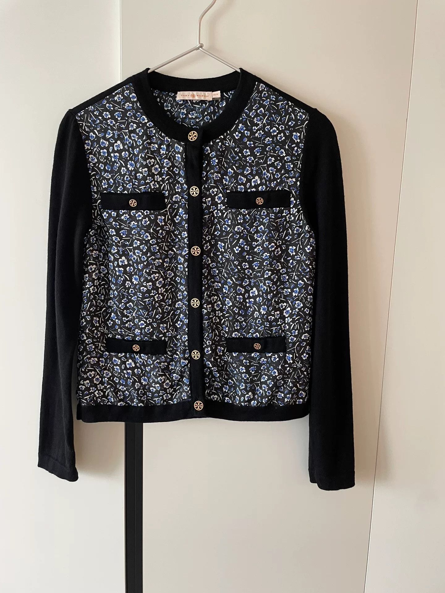 Tory Burch Tory Burch Silk Print Wool Cardigan Size XS / US 0-2 / IT 36-38 - 1 Thumbnail