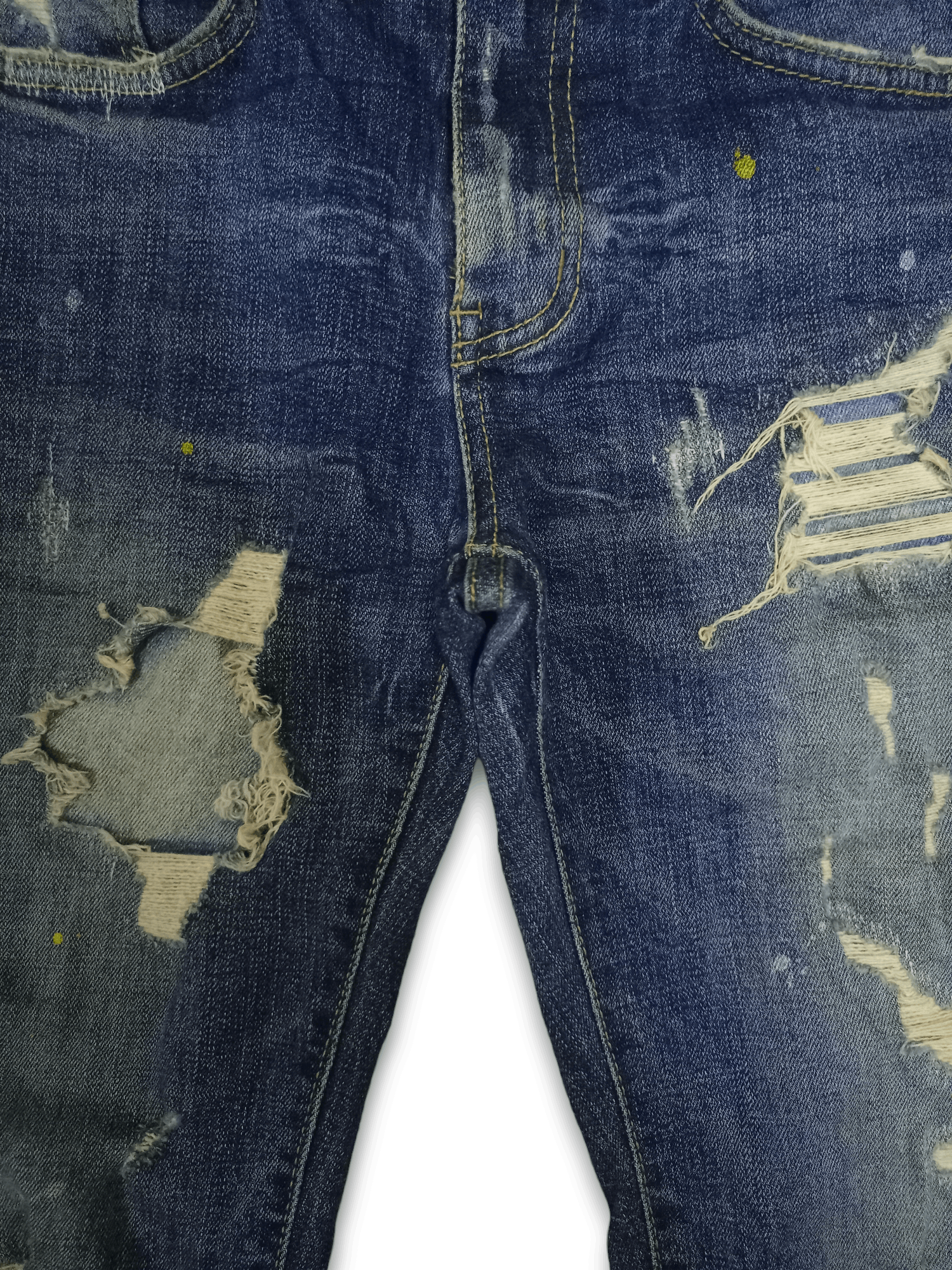 Japanese Brand Vintage Japanese Brand Blue Wash Painted Splatter Jeans Size US 30 / EU 46 - 8 Thumbnail