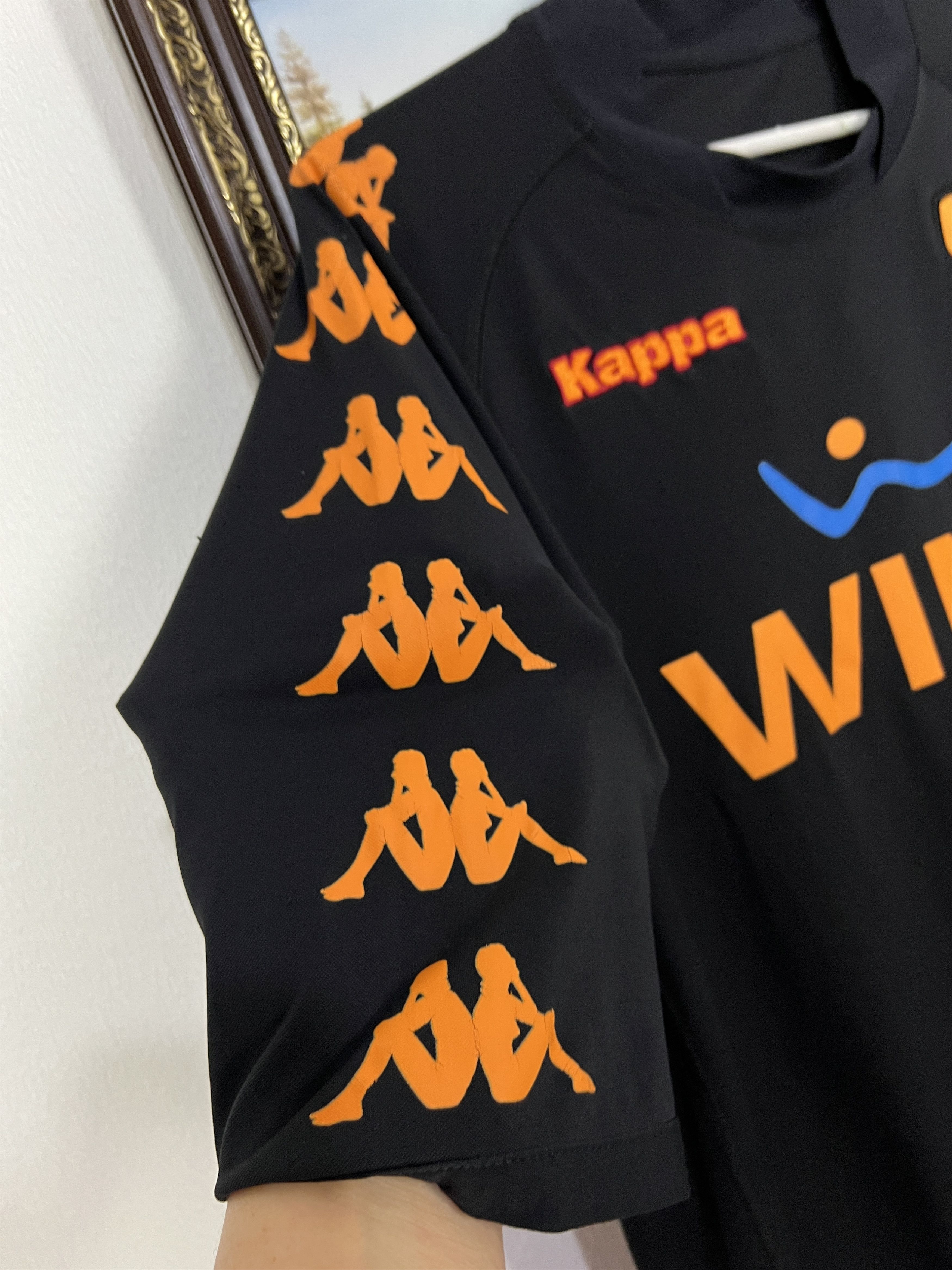 Kappa Roma football shirt Soccer Black Maglia Mens Jersey Trikot Size US XL / EU 56 / 4 - 6 Thumbnail