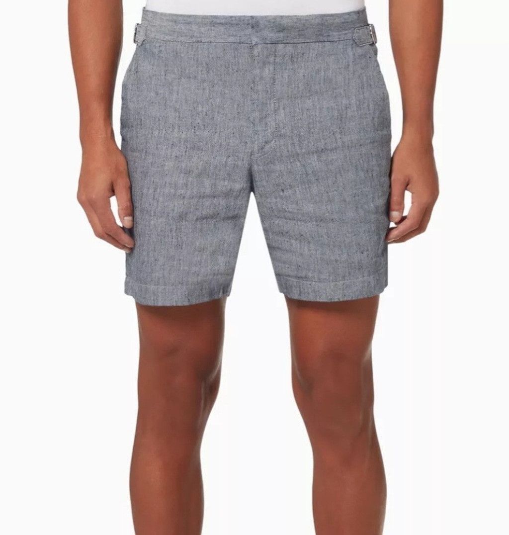 Michael Kors Michael Kors Men's Gray Adjustable Waist Linen Blend Chino S Size US 38 / EU 54 - 1 Thumbnail