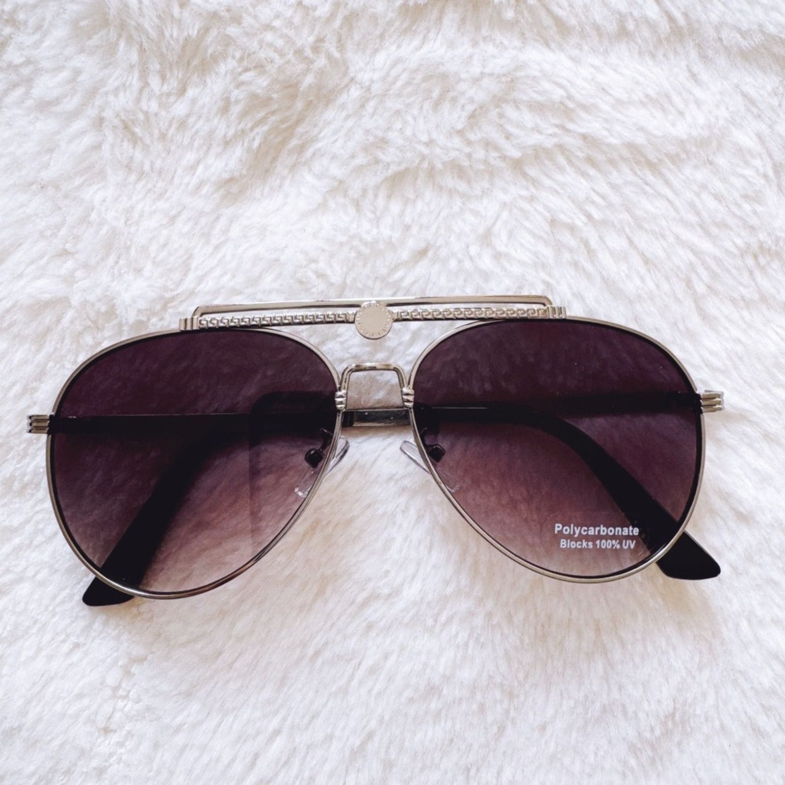 Other Donna Black W/ Silver Rim Aviator Sunglasses Size ONE SIZE - 1 Thumbnail