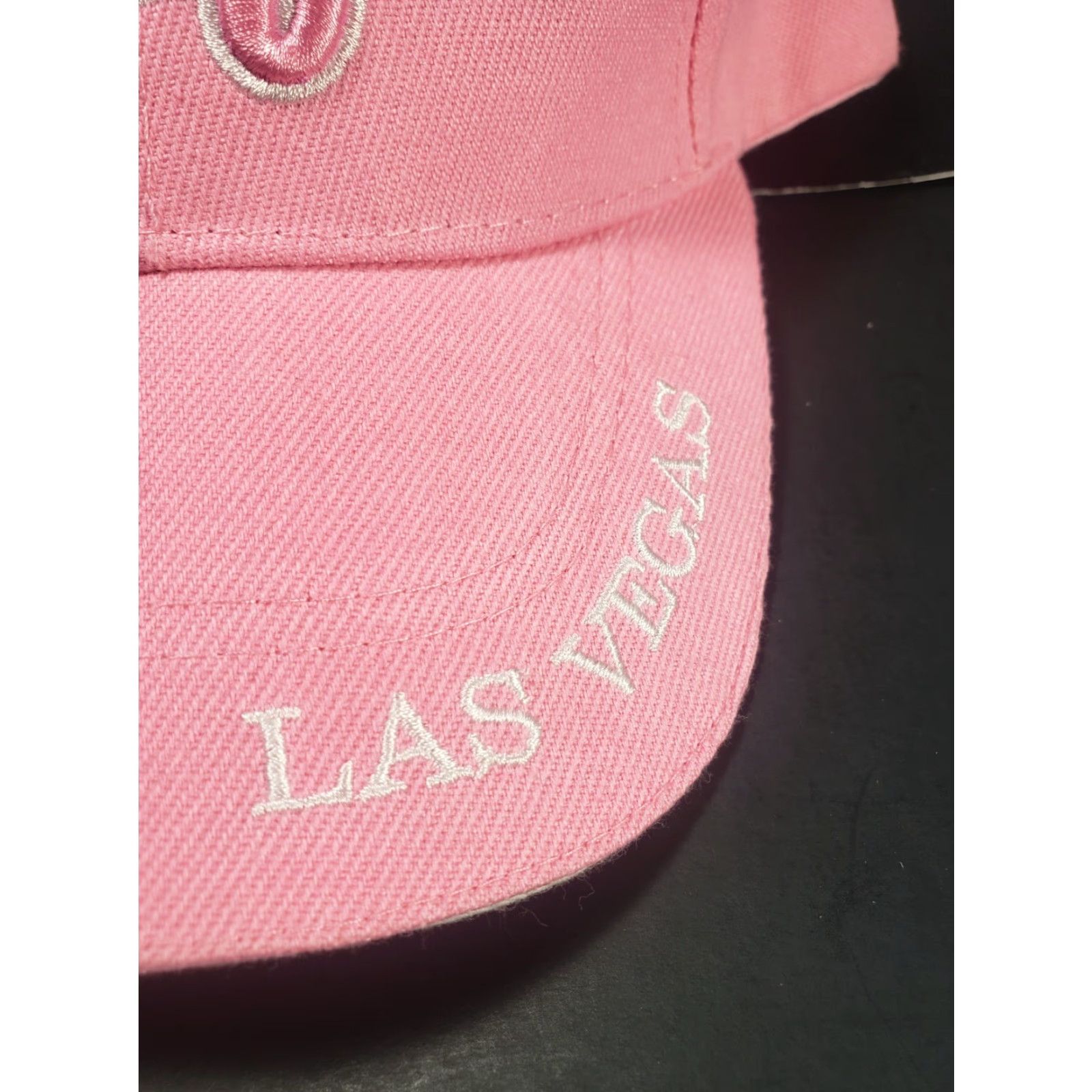 Pinko Las Vegas Women's Pink Embroidered Adjustable Hat Baseball Cap Shirt? Size ONE SIZE - 3 Thumbnail