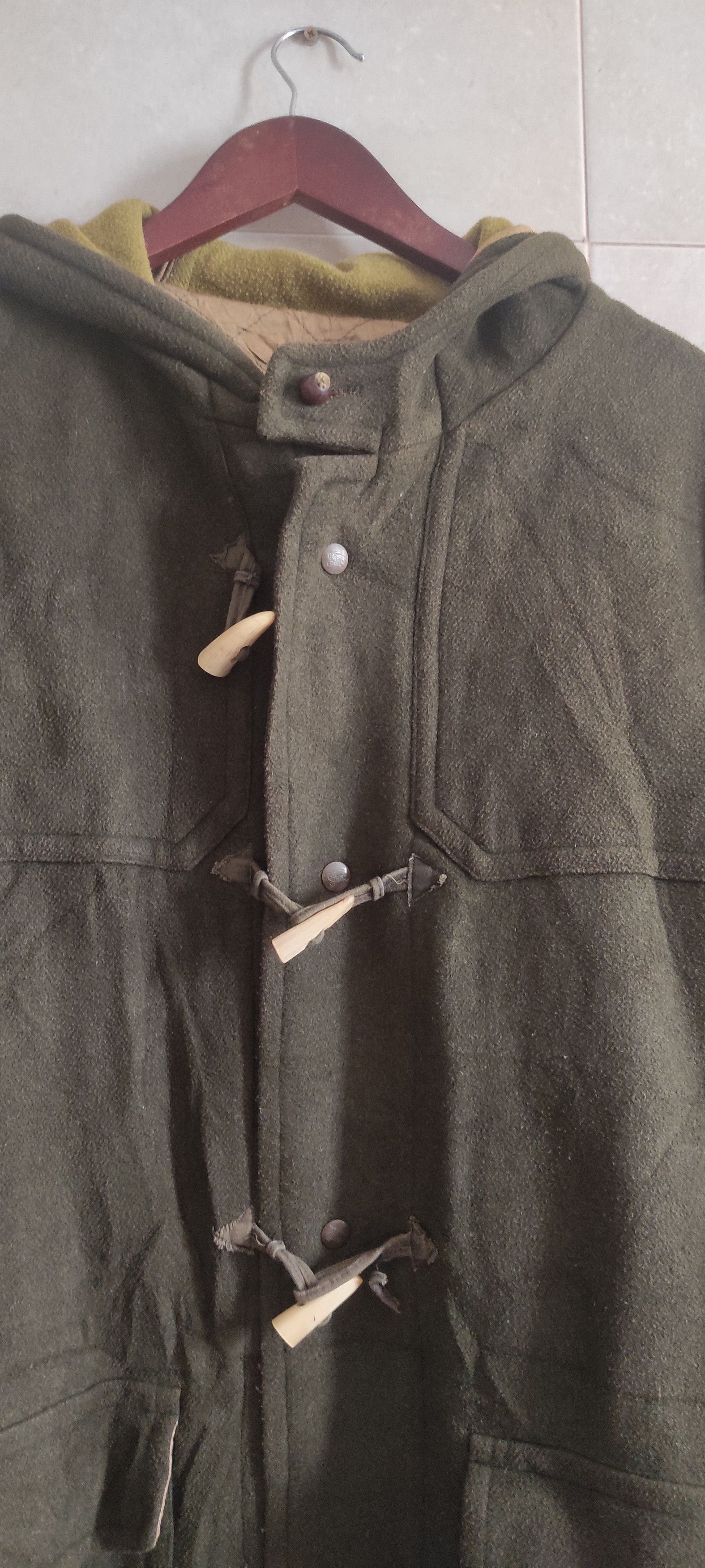 Burberry Prorsum × Vintage Burberrys Mens Duffle Coat Hooded Wool Nova Check Made spain Size US L / EU 52-54 / 3 - 6 Thumbnail