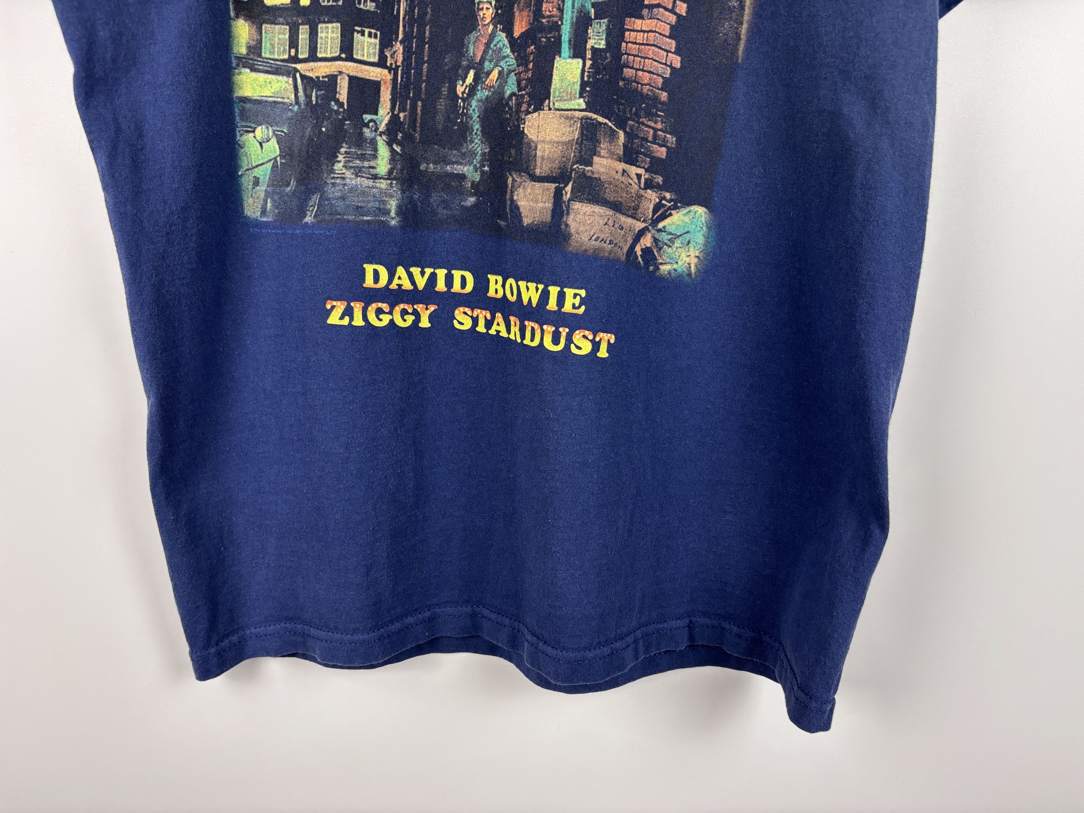 Band Tees Vintage David Bowie Ziggy Stardust T-Shirt Blue Mens Size M Size US M / EU 48-50 / 2 - 3 Thumbnail