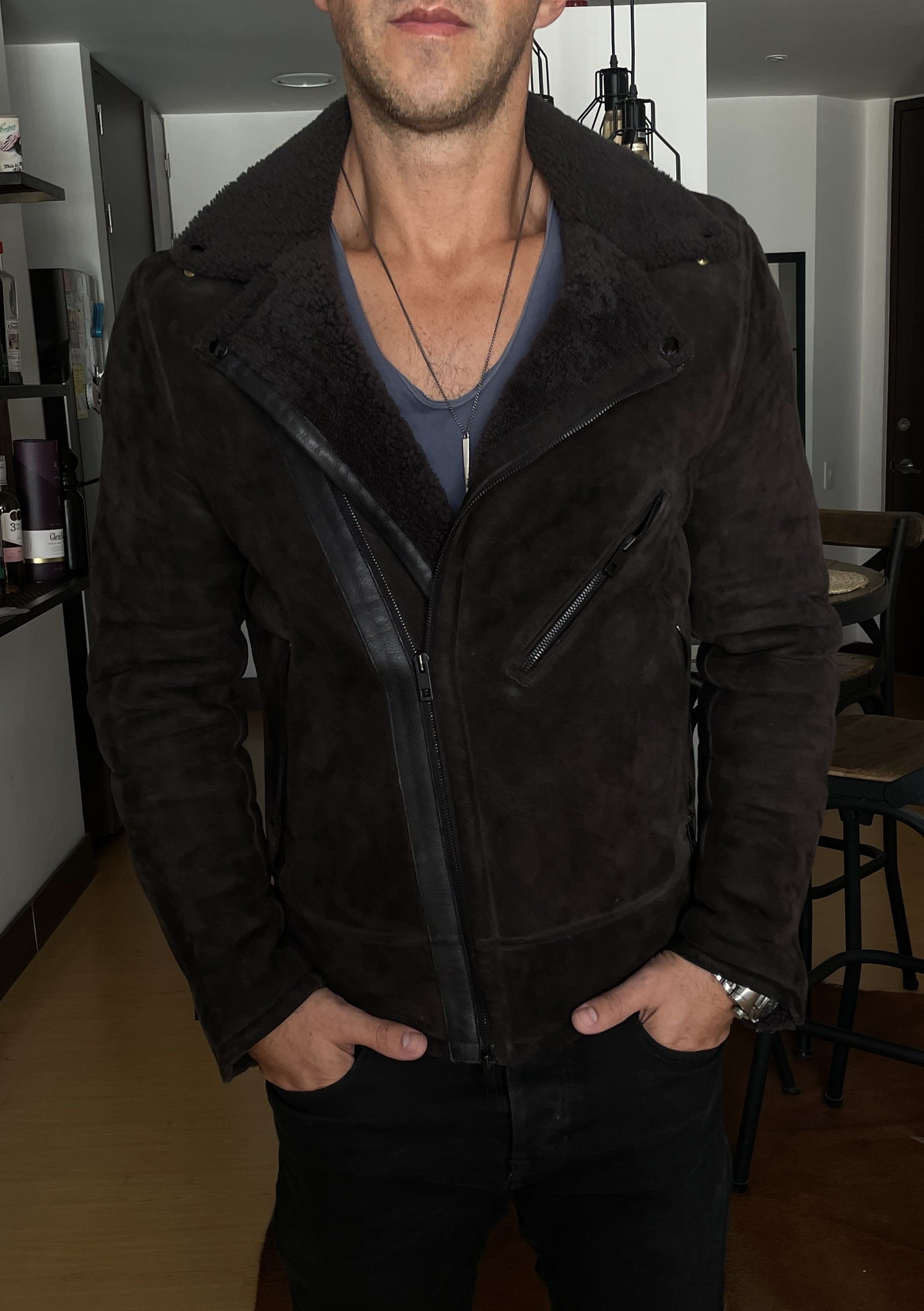 Rag & Bone $2295 Rag & Bone Shearling Leather Jacket Varvatos Sandro Size US M / EU 48-50 / 2 - 4 Thumbnail