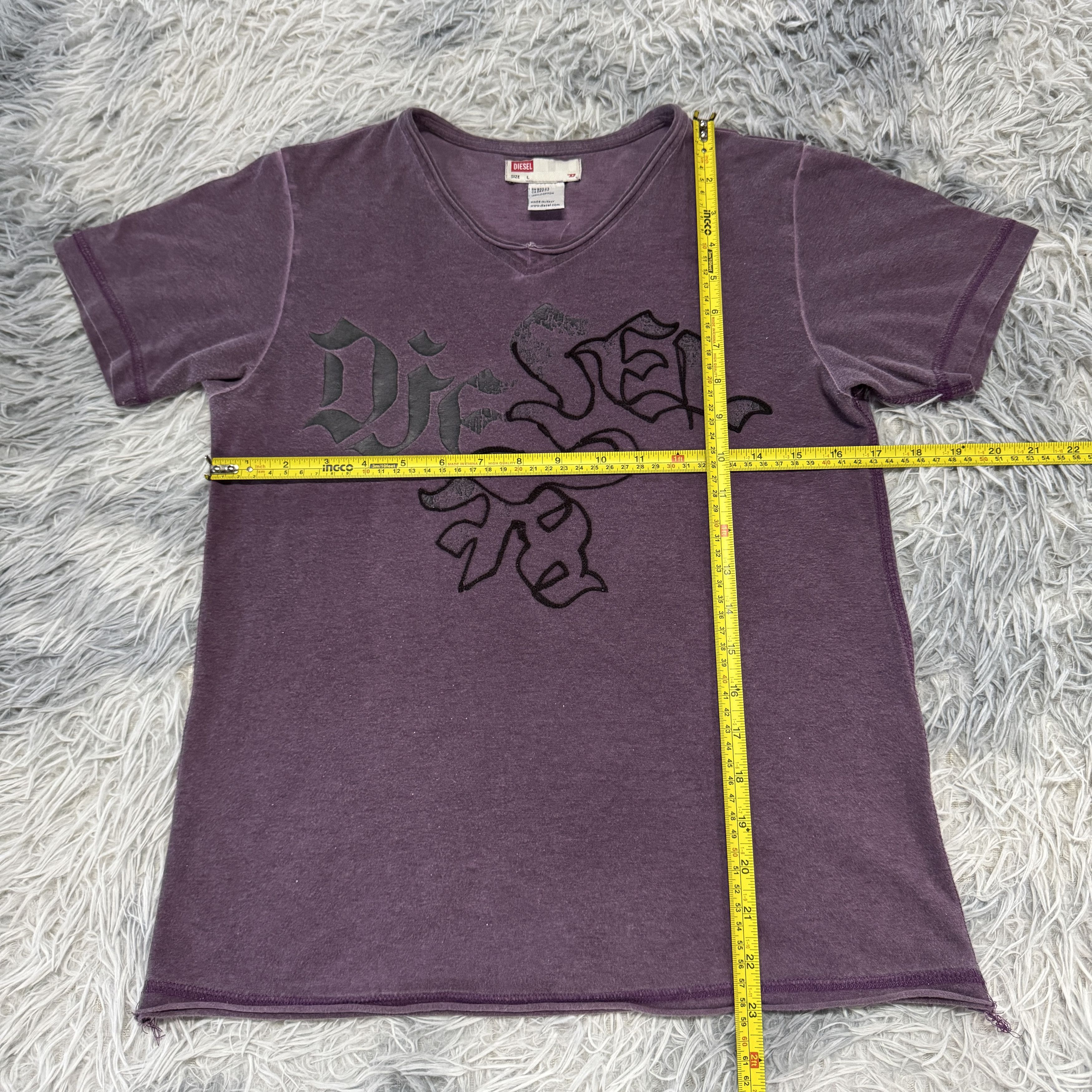 Diesel Rare Vintage Purple Diesel Sunfaded Tshirt Size L / US 10 / IT 46 - 6 Thumbnail