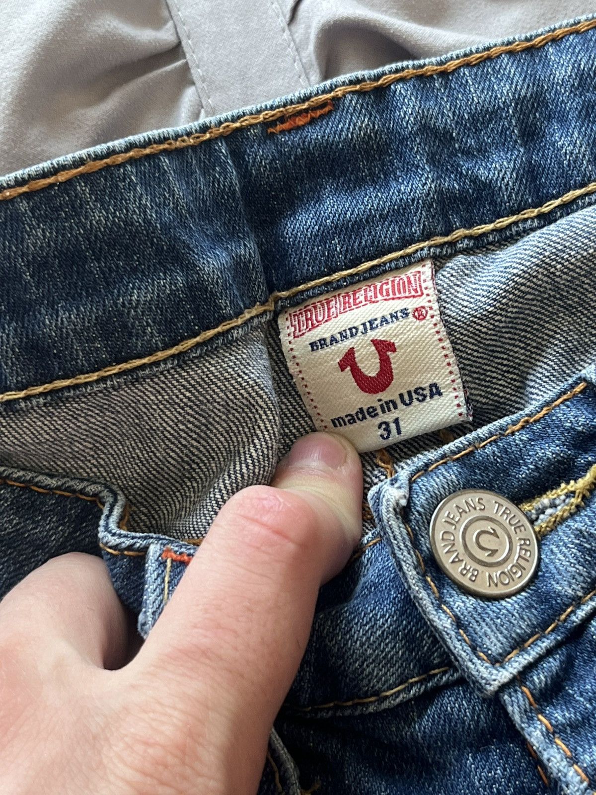 True Religion Vintage Denim True Religion Distressed Washed Jeans Japanese Size US 31 - 7 Thumbnail