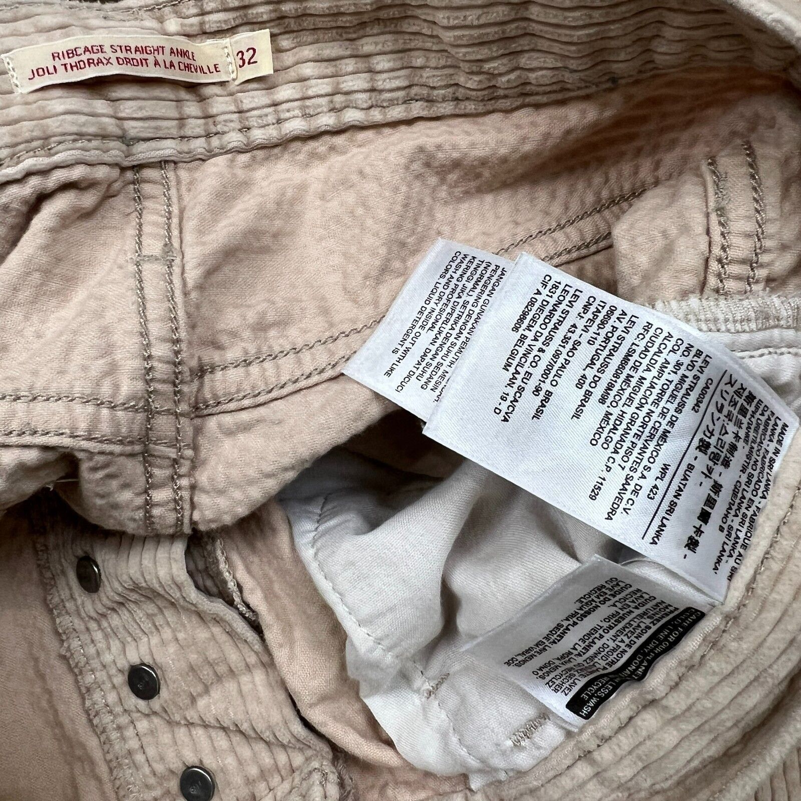 Levi's × Vintage Levi's Pants 32x26 Ribcage Straight Ankle Corduroy Casual Size US 32 / EU 48 - 9 Thumbnail