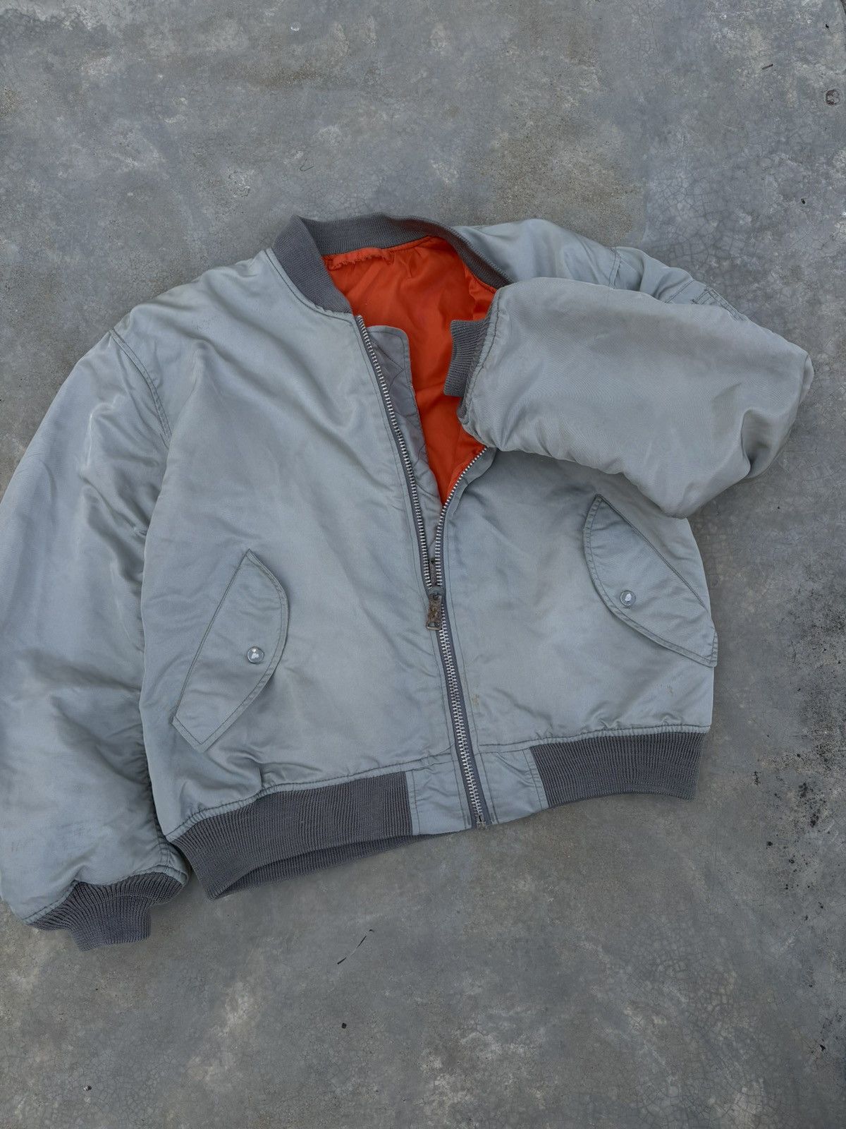 Alpha Industries Vintage Faded MA-1 A Bomber Jacket Size US M / EU 48-50 / 2 - 3 Thumbnail
