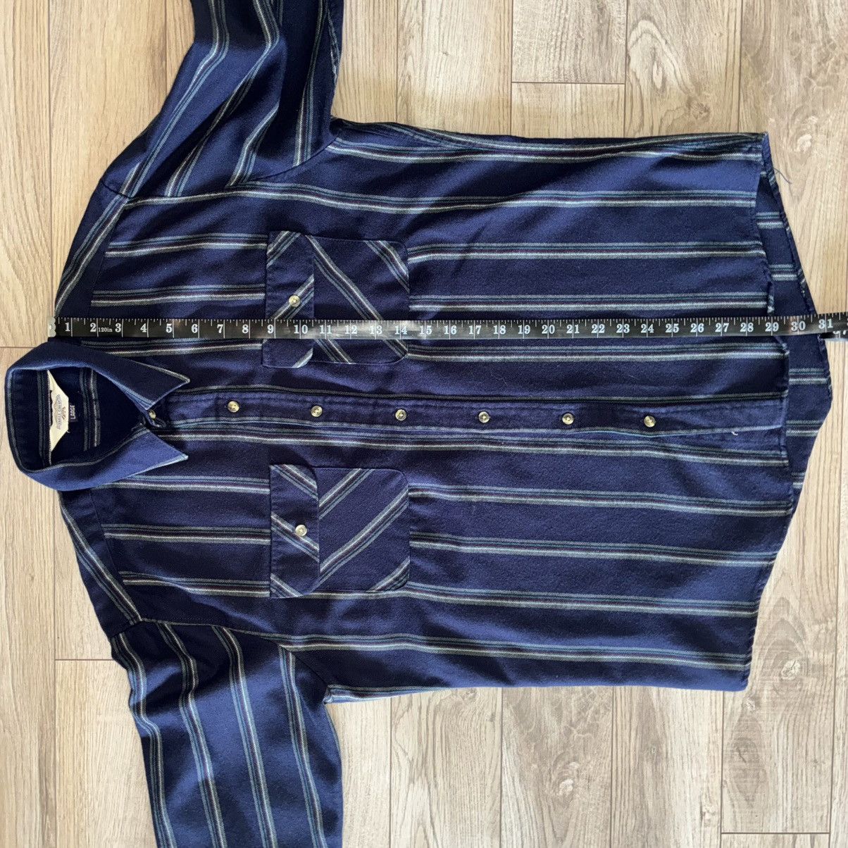 Other 70s/80s Eagle Crest blue striped button up shirt Size US L / EU 52-54 / 3 - 5 Thumbnail