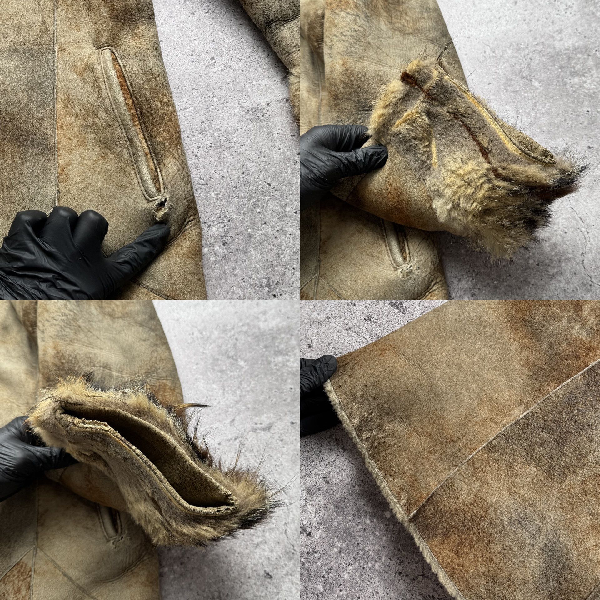 Japanese Brand Vintage Real Sheepskin Faded Coat C668(V288) Size S / US 4 / IT 40 - 8 Thumbnail
