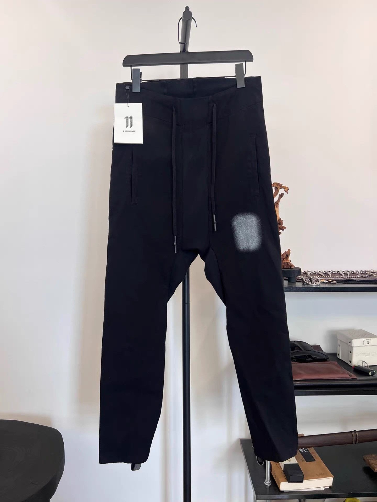 11 By Boris Bidjan Saberi 11by BBS Ink Print Low Crotch Trousers K35 Size US 31 - 2 Thumbnail