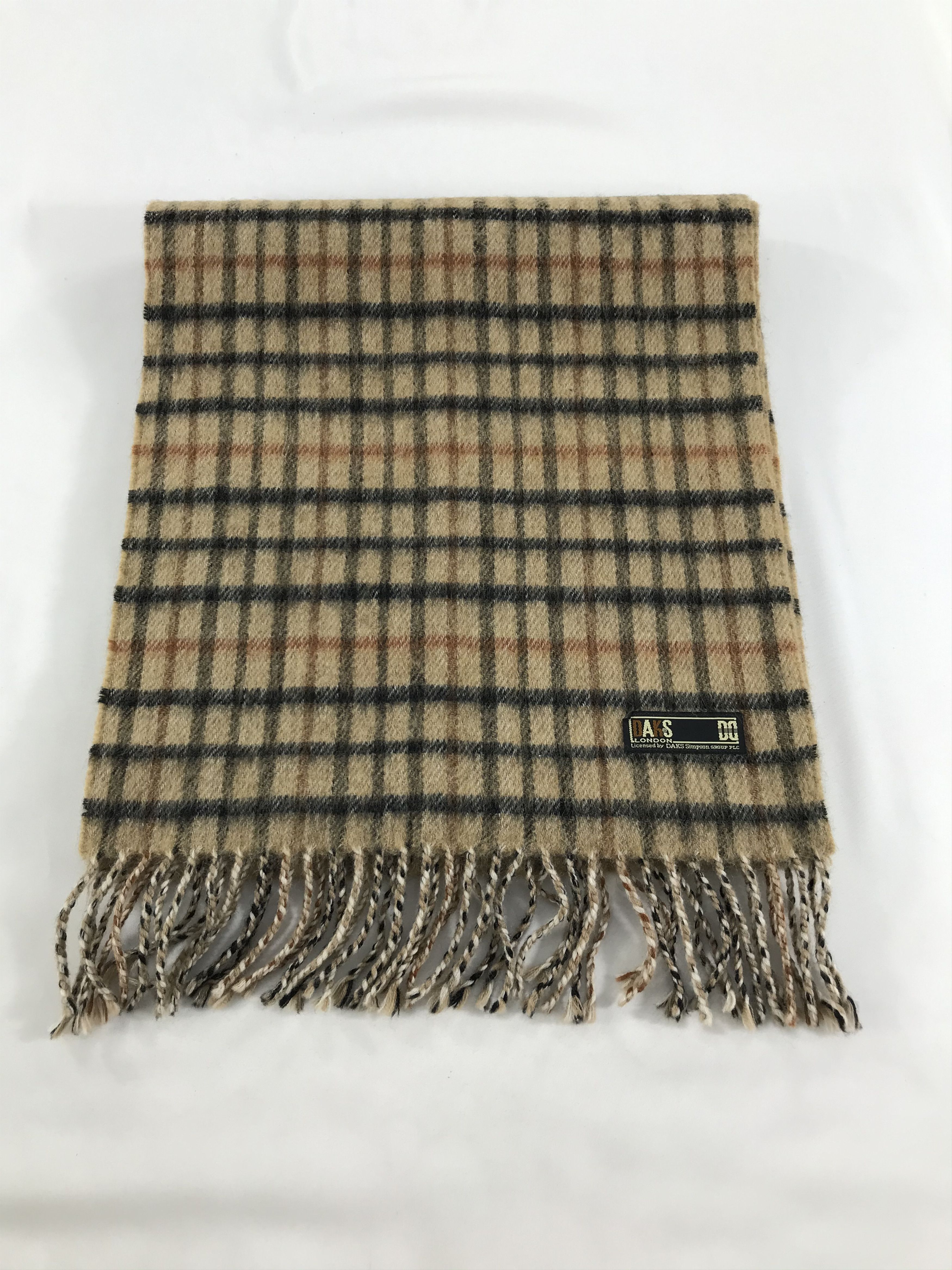 DAKS DAKS London Nova Check Wool Scarf Muffler V28 Size ONE SIZE - 2 Thumbnail