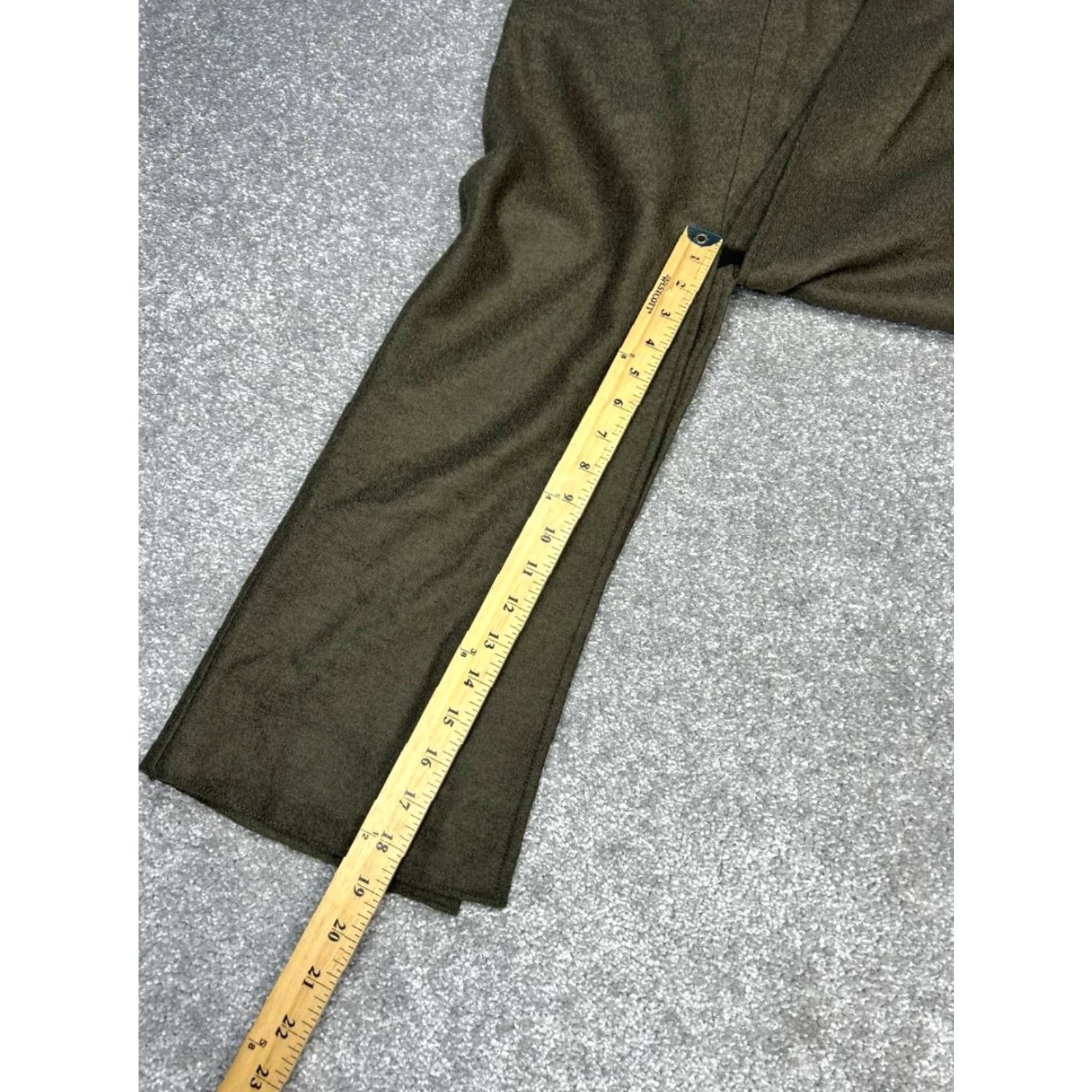 Zara Zara Womens Pants Green High Rise Straight Leg Slits Side Zip Regular size S Size 28" / US 6 / IT 42 - 4 Thumbnail