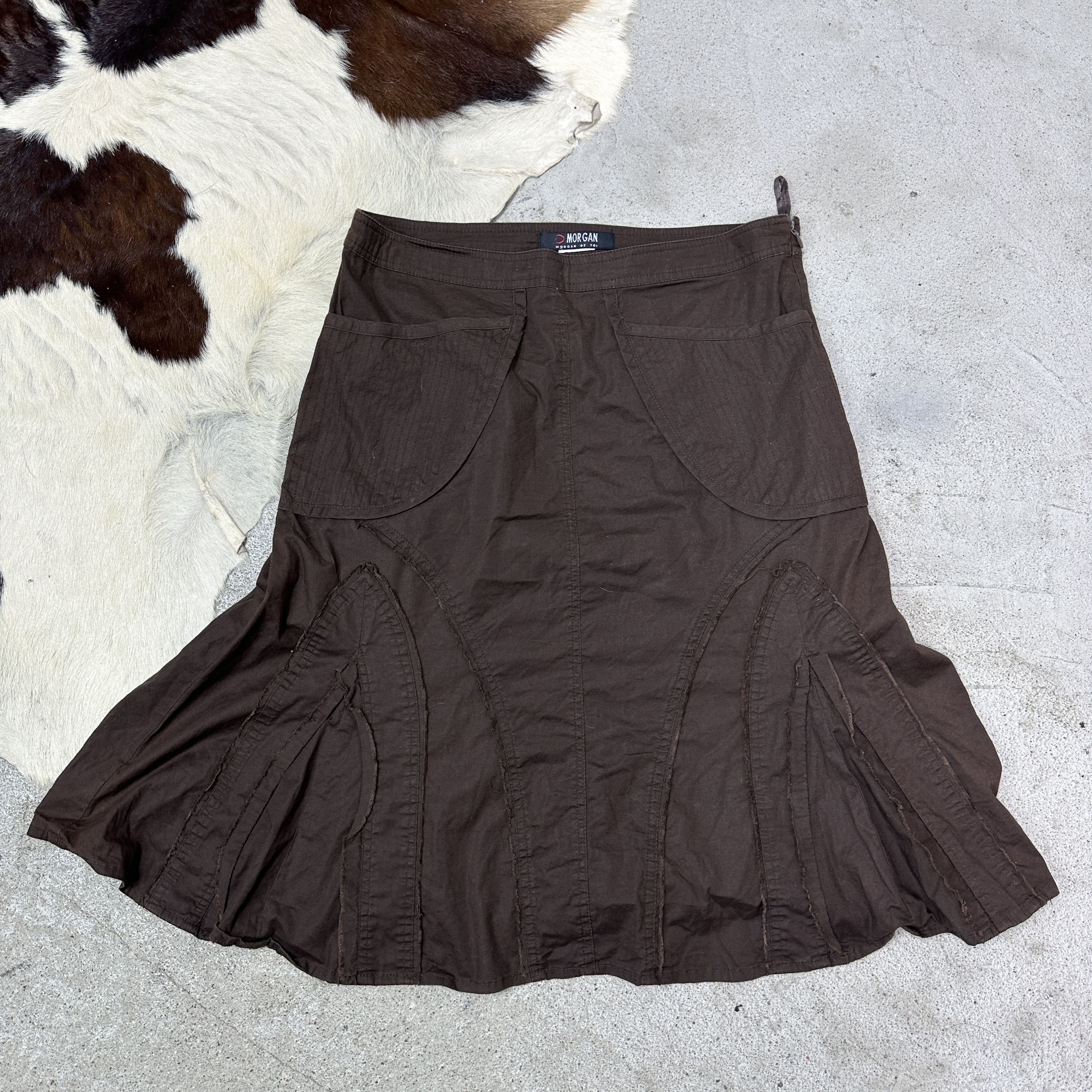 Vintage Vintage Avant Garde Grunge Morgan Midi Skirt Y2K Size 25" / US 0 / IT 36 - 2 Thumbnail