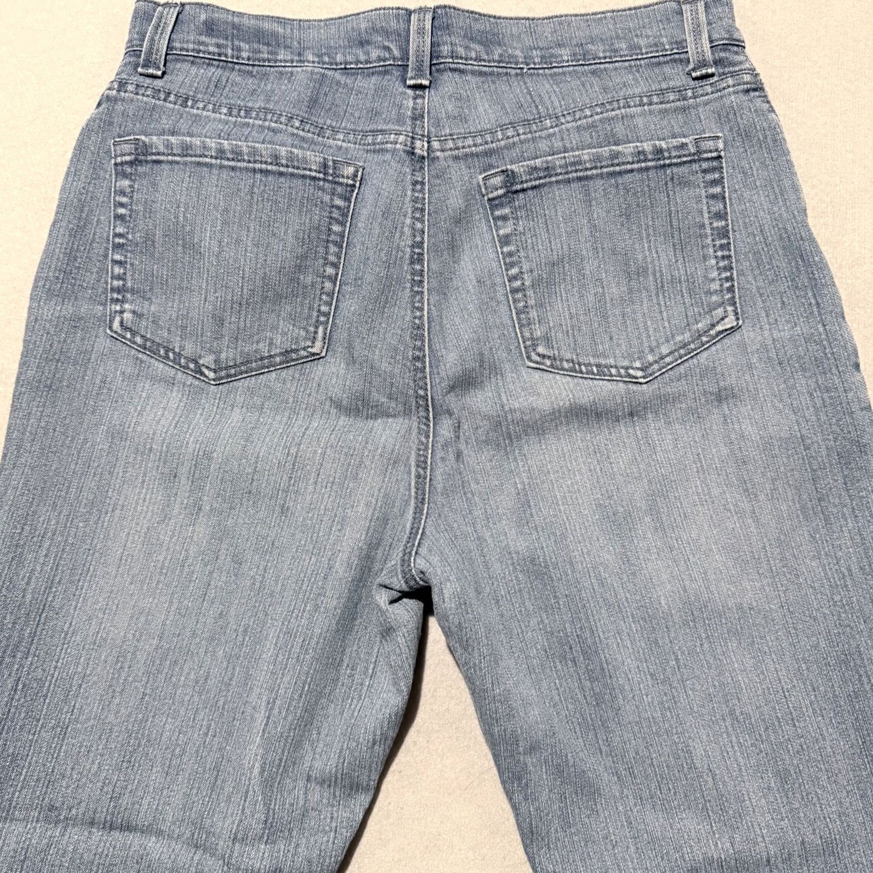 Gloria Vanderbilt Gloria Vanderbilt Amanda Jeans Womens Blue Denim Stretch High Rise Straight - 10 Size 32" / US 10 / IT 46 - 4 Thumbnail