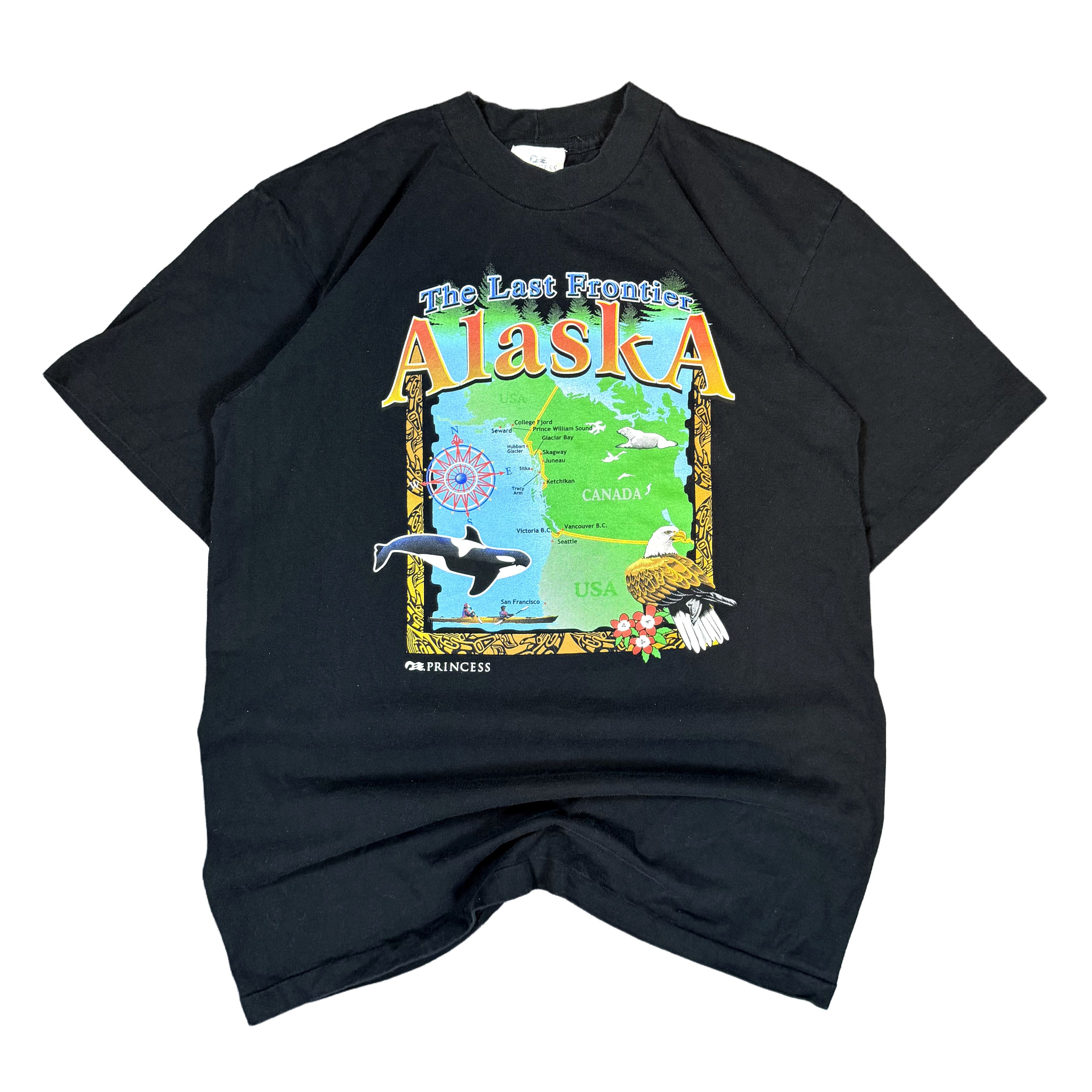 Vintage Single Stitch Vintage Alaska Frontier Black T-Shirt XL Size US XL / EU 56 / 4 - 1 Thumbnail