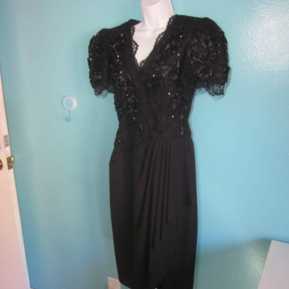Fay Leslie Fay Evening Dress Size 4 Vintage 80's Size XS / US 0-2 / IT 36-38 - 6 Thumbnail