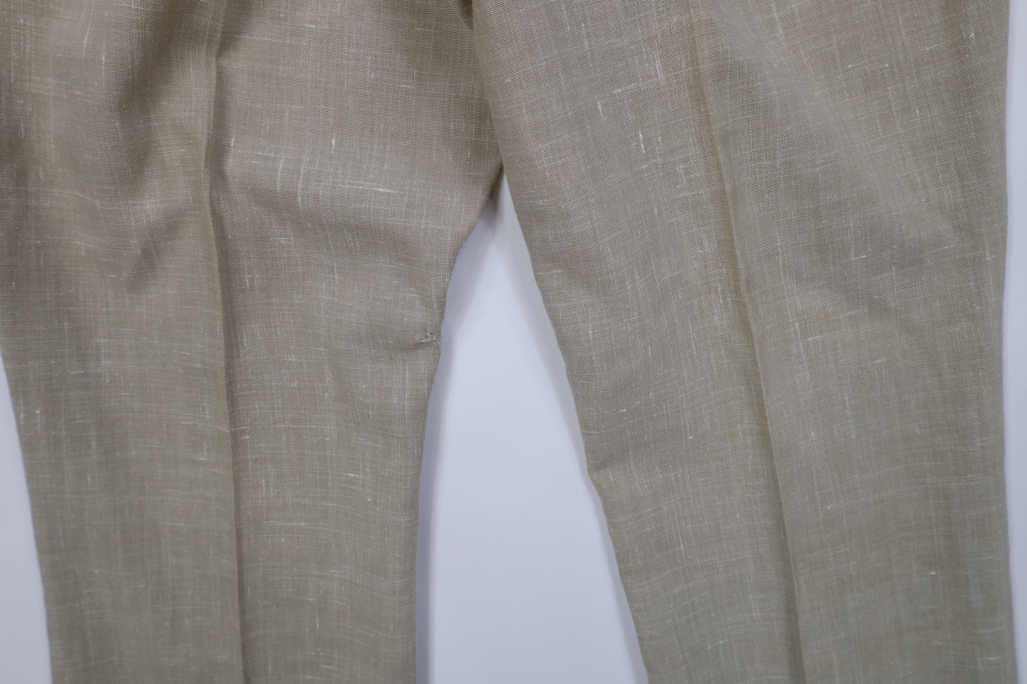 Vintage Vintage 70s Atomic Fleck Side Buckle Linen Wide Leg Pants Size US 34 / EU 50 - 14 Thumbnail