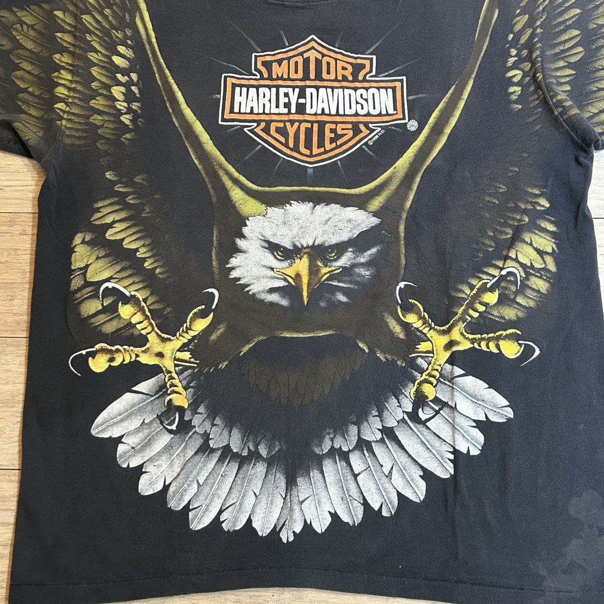 Harley Davidson × Vintage 1990’s Harley Davidson T-shirt Made In USA Size US L / EU 52-54 / 3 - 2 Thumbnail