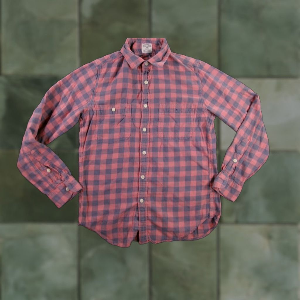 J.Crew VINTAGE J.CREW Plaid Flannel Button-Up Shirt Men Small Red Blue Classic Lumberjack Outdoor 90s Mens Size US S / EU 44-46 / 1 - 1 Thumbnail