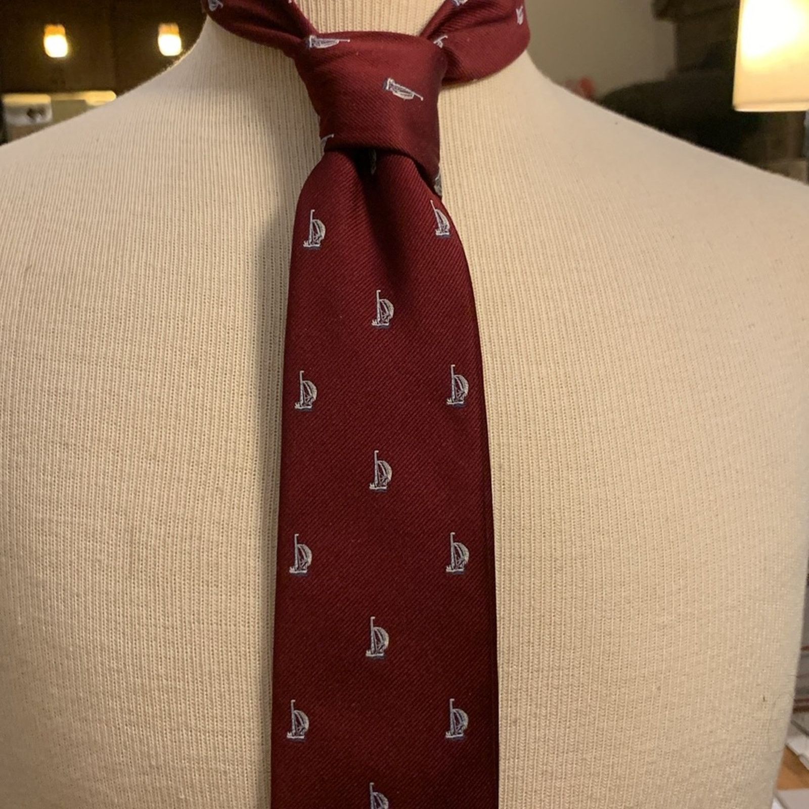 Vintage 70’s Rivetz of Boston sailboats necktie BOSTON SAILBOATS TIE Size ONE SIZE - 3 Thumbnail