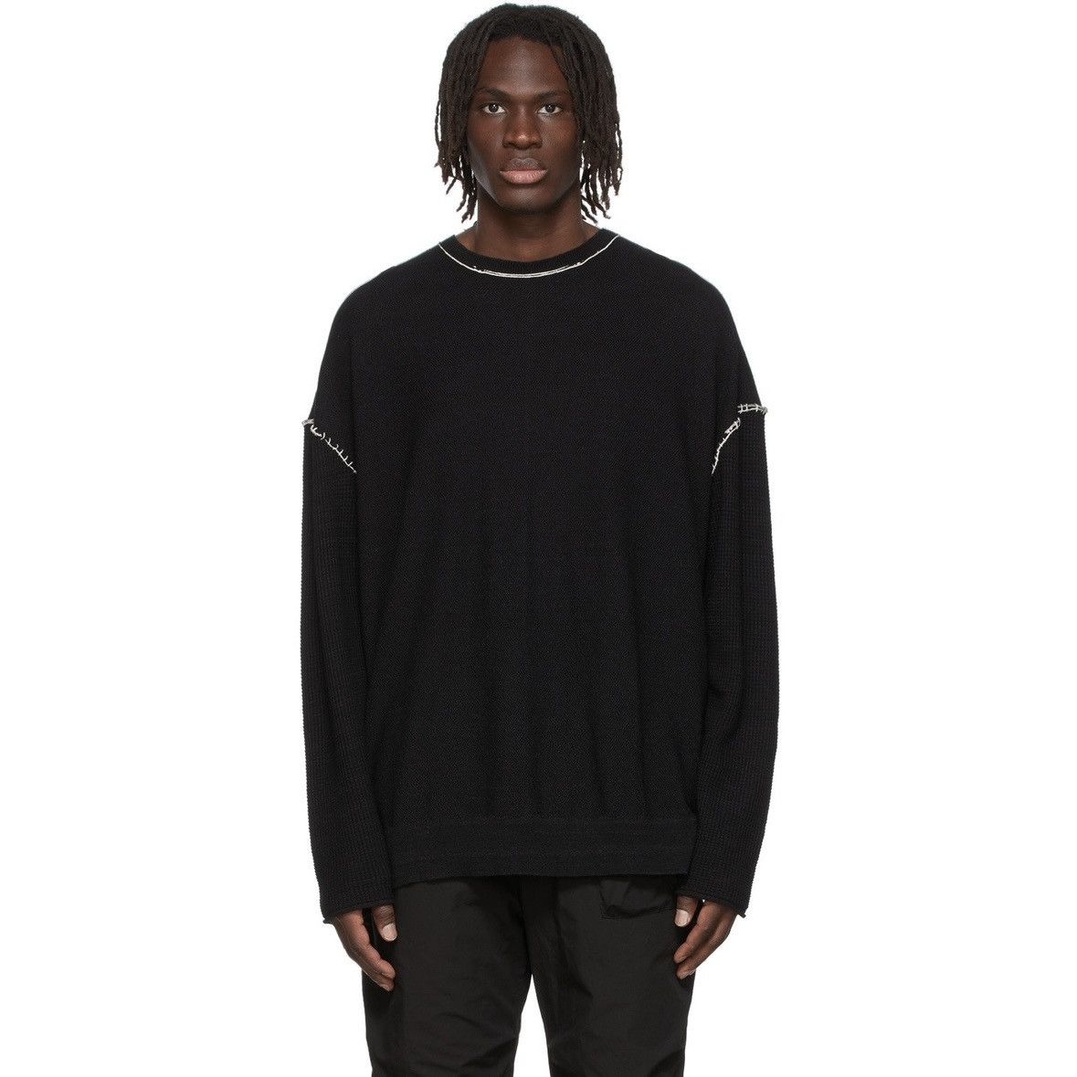 The Viridi-anne SS22 Wool Linen Thread Hand Stitch Knit Sweater Size US L / EU 52-54 / 3 - 6 Thumbnail