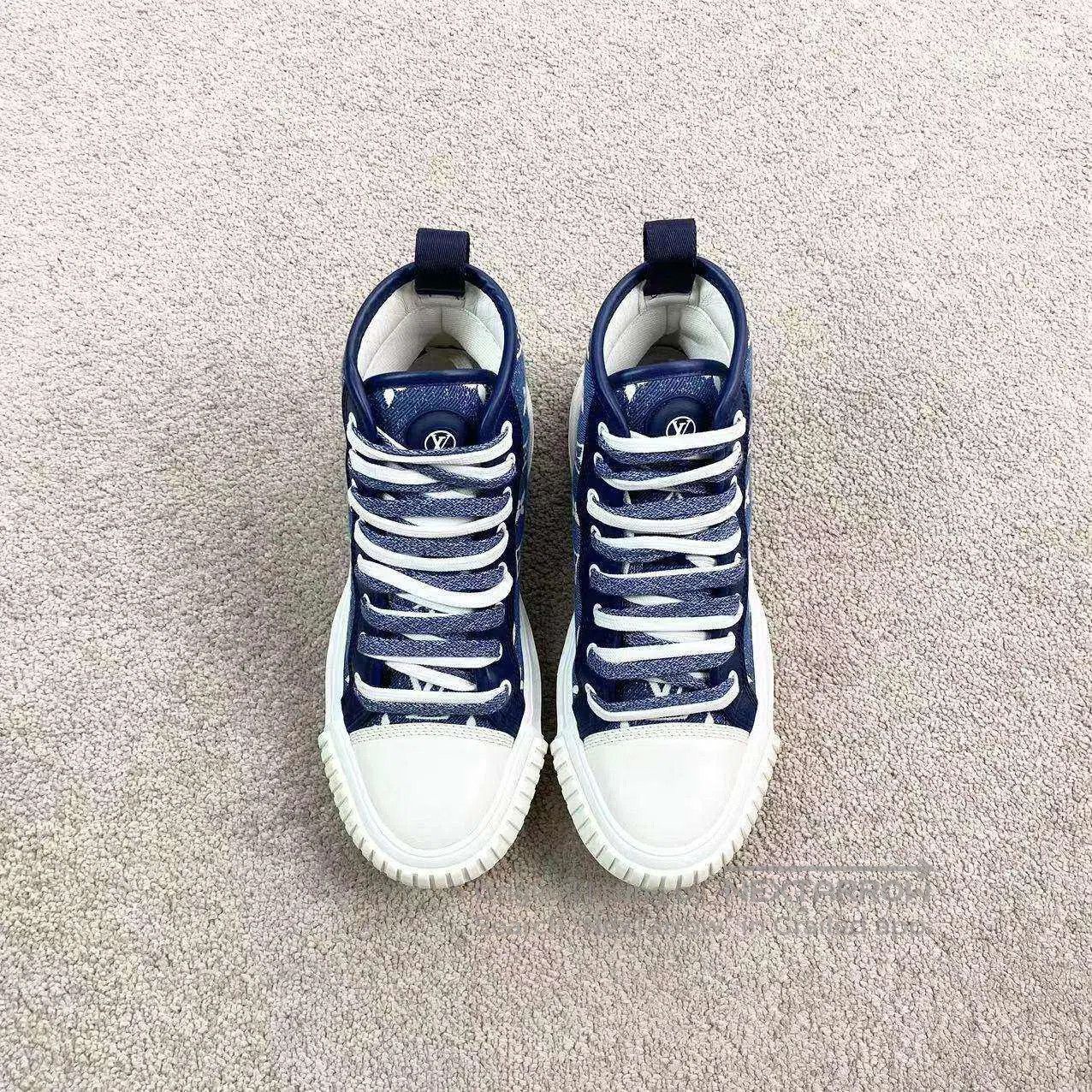 Louis Vuitton Louis Vuitton Presbyopia denim high-top canvas shoes| Size US 6 / IT 36 - 2 Thumbnail
