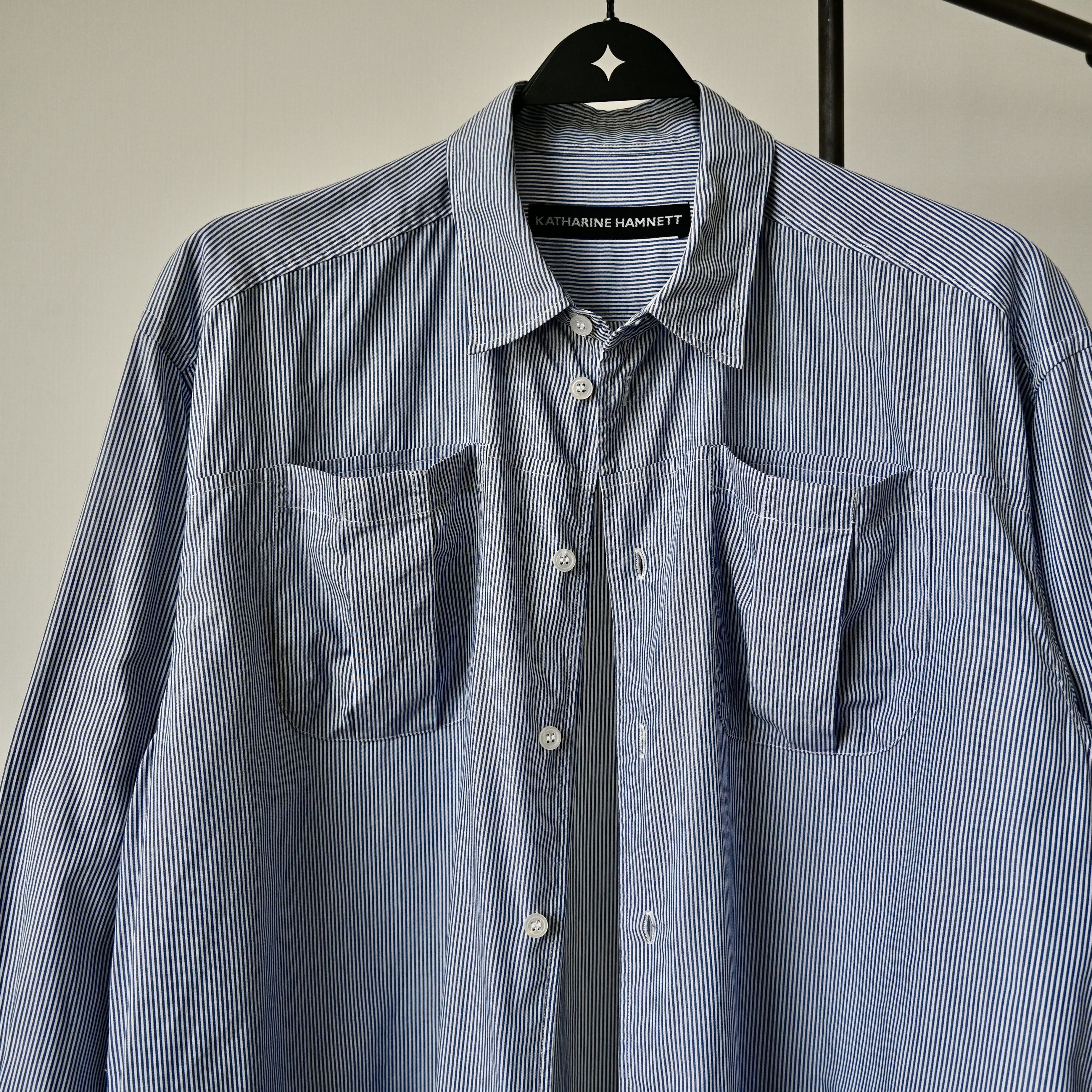 Katharine Hamnett London VTG 1980s KATHARINE HAMNETT high chest pocket striped shirt Size US M / EU 48-50 / 2 - 14 Thumbnail