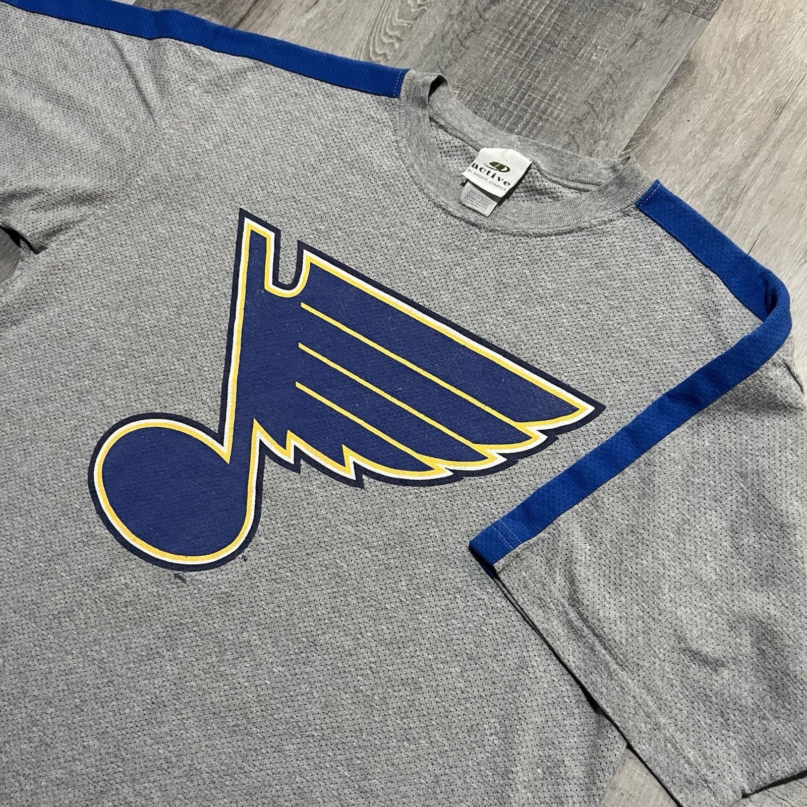 Vintage VTG St Louis Blues NHL Hockey T Shirt Grey Athletic Mesh XL Size US XL / EU 56 / 4 - 2 Thumbnail