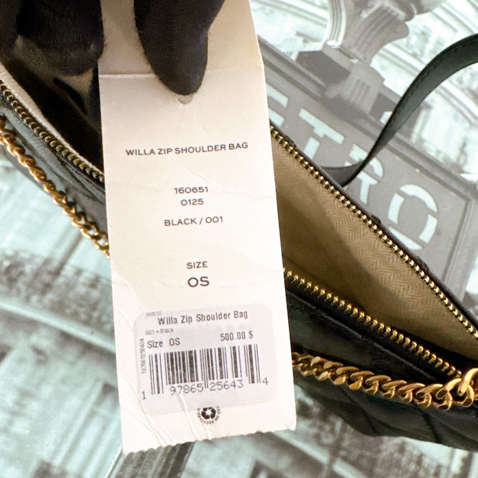 Tory Burch Tory Burch 160651 Willa Zip Shoulder Bag IN Black Size ONE SIZE - 8 Thumbnail