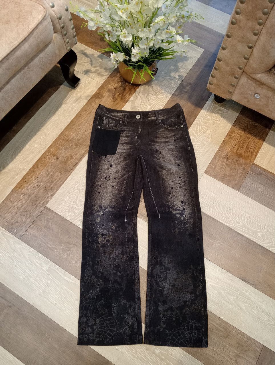 Japanese Brand LOURDES JAPAN FLARED STRETCH PANTS - SIZE 9 Size 30" / US 8 / IT 44 - 1 Thumbnail