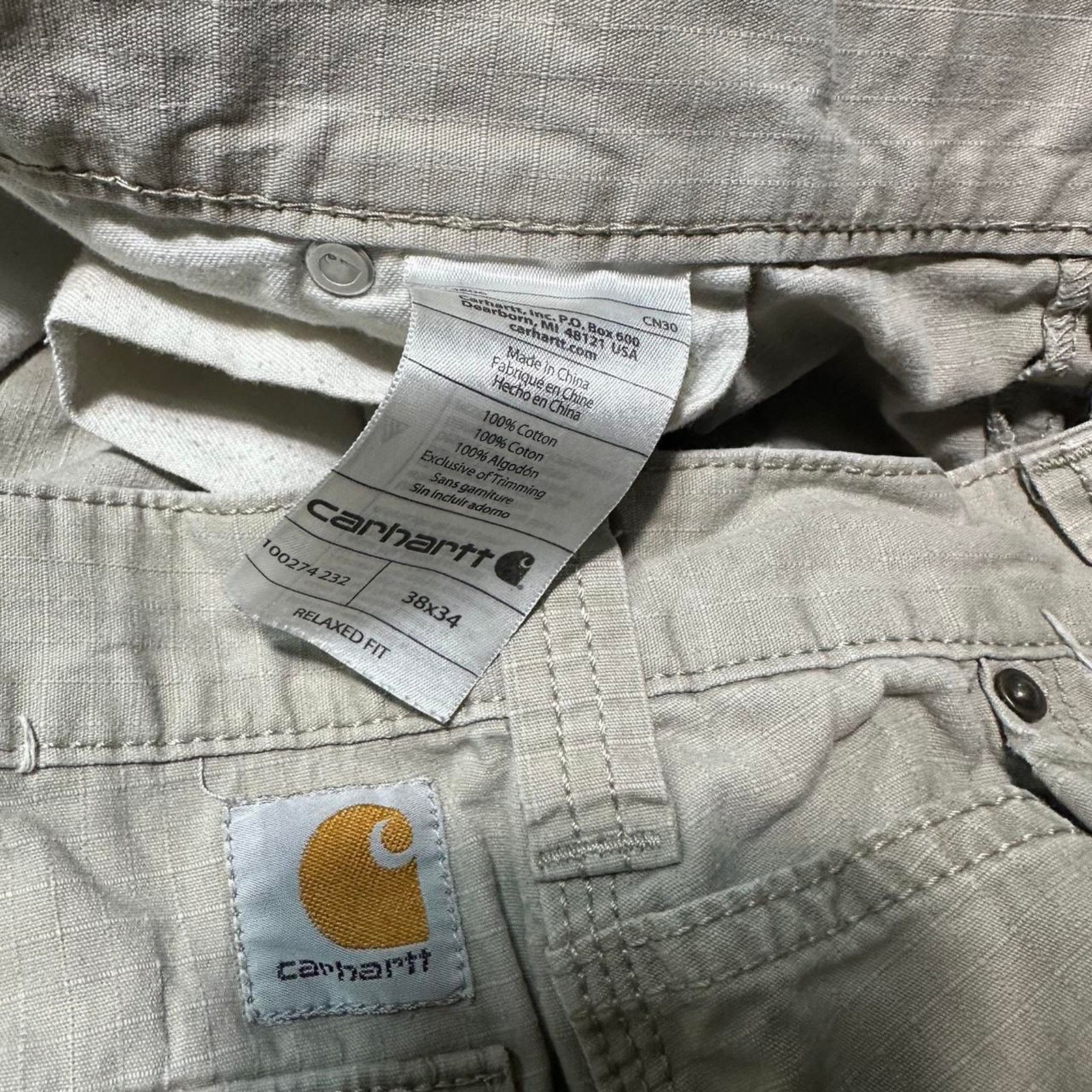Carhartt Carhartt Tan Cargo Pants Mens 38x34 Relaxed Fit Baggy Skater Size US 38 / EU 54 - 5 Thumbnail