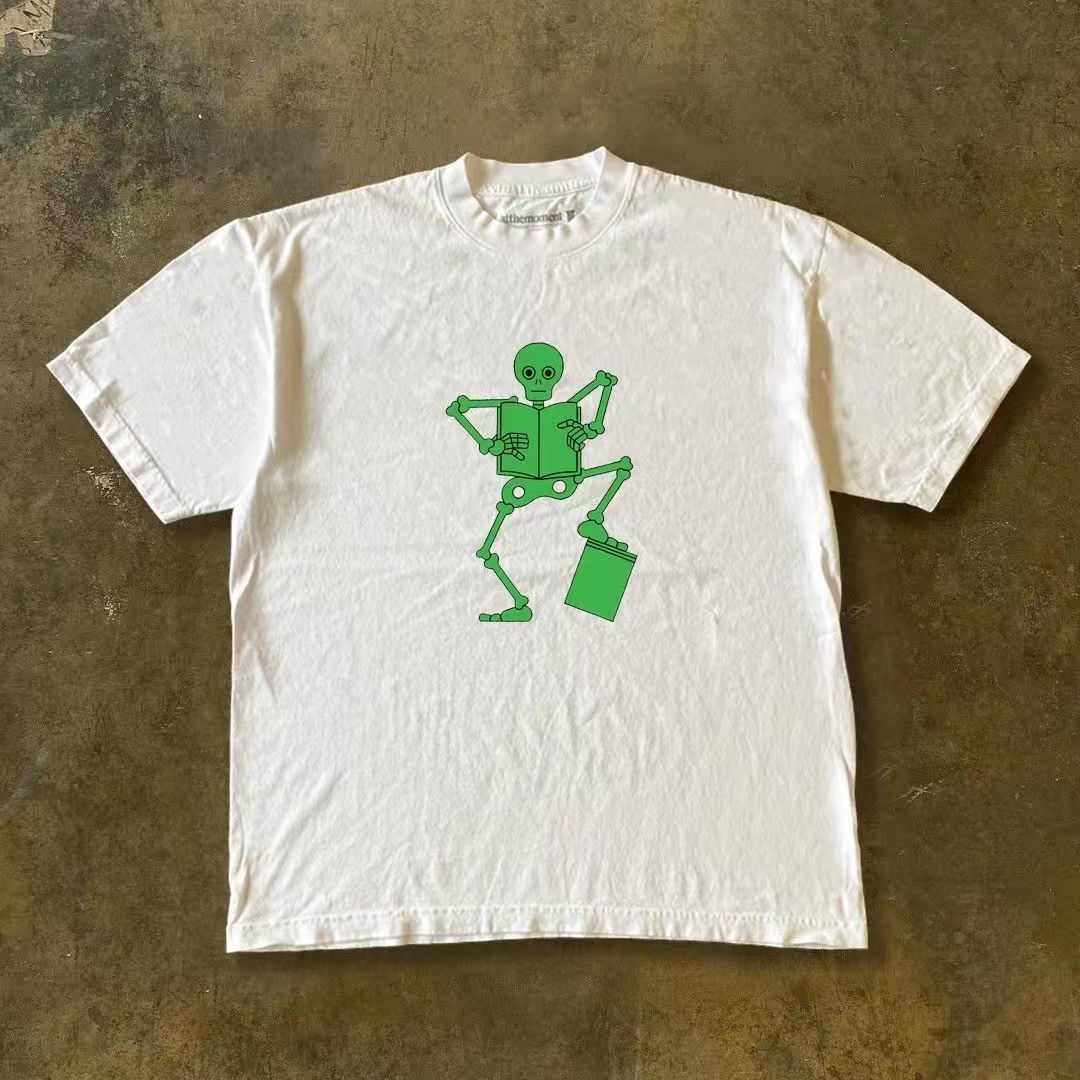 Vintage White street casual retro fun robot print t-shirt Size US M / EU 48-50 / 2 - 1 Thumbnail