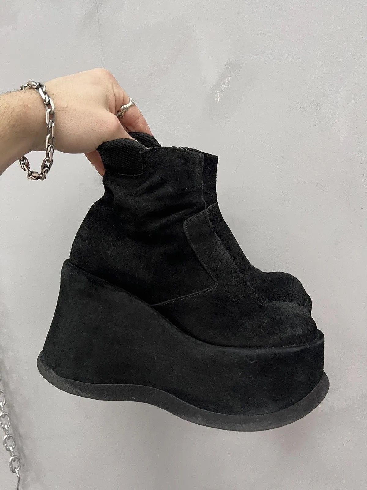New Rock Suede leather opium punk y2k new rock style boots platform Size US 6 / IT 36 - 7 Thumbnail
