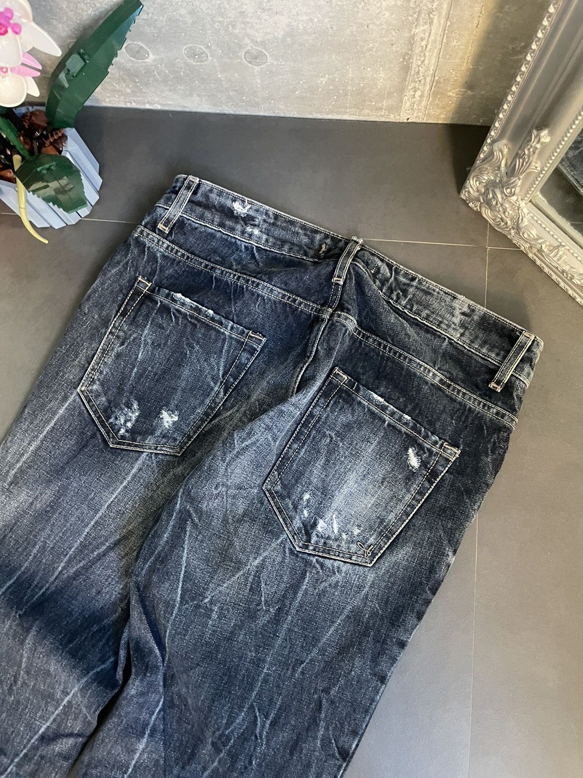 Japanese Brand Vintage Japanese Patchwork Boro Distressed Denim Size US 32 / EU 48 - 7 Thumbnail