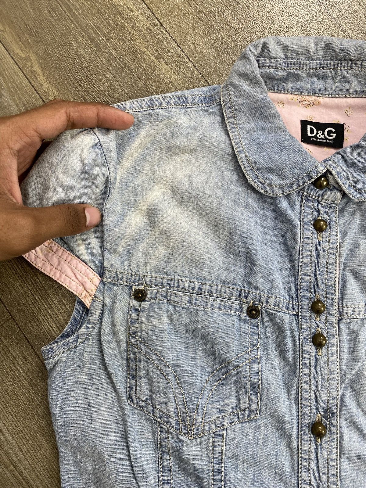 Dolce & Gabbana Luxury Dolce & Gabbana Denim Western Shirt Size XS / US 0-2 / IT 36-38 - 7 Thumbnail