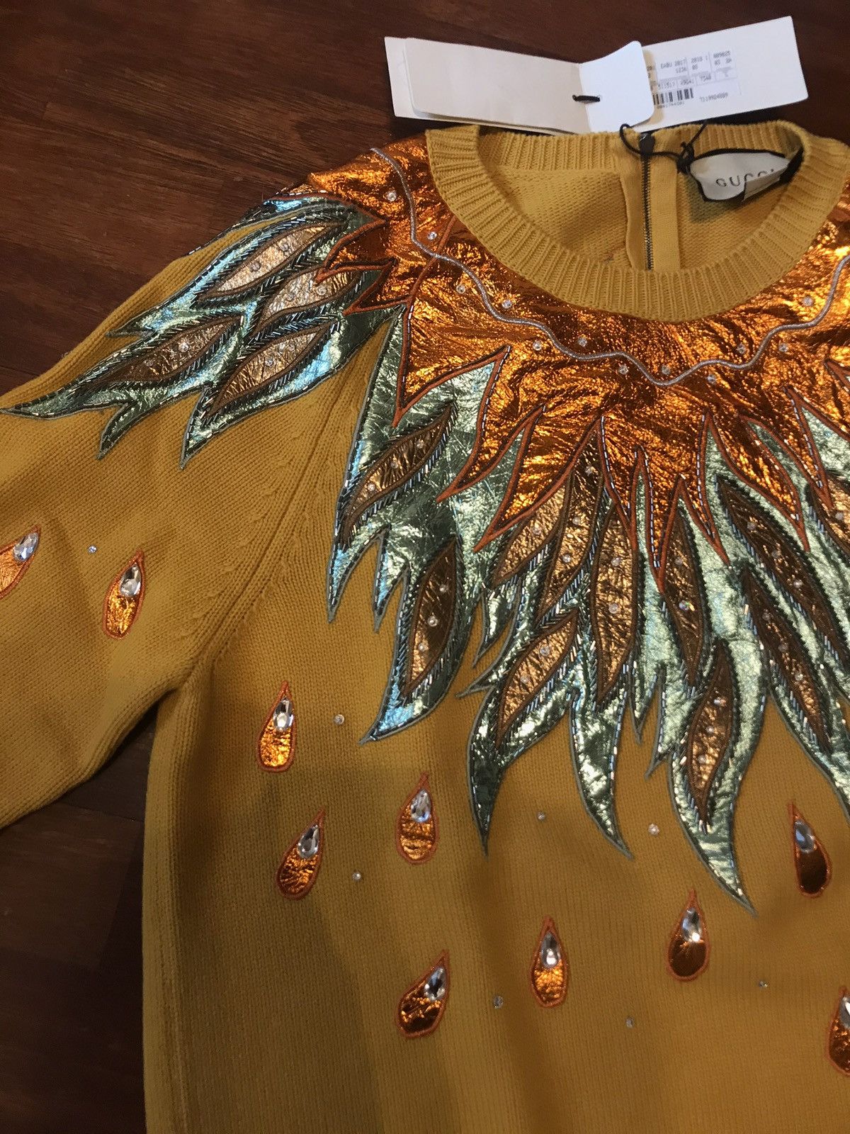 Gucci Gucci wool sweater leather and jewellery fashion Show Size US L / EU 52-54 / 3 - 7 Thumbnail