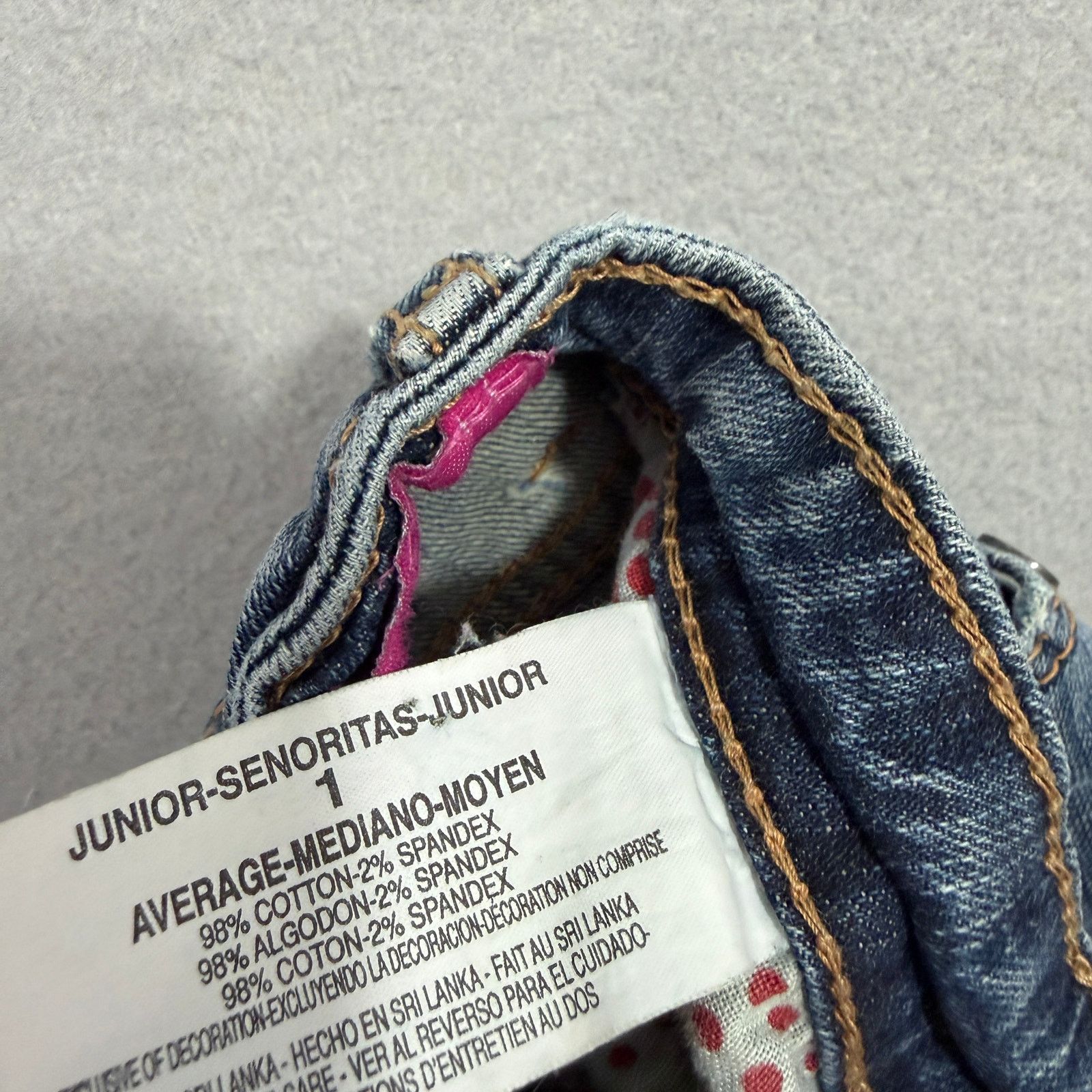 Vintage Vintage Glo Low Rise Flare Leg Jeans Juniors Size 1 (26x30) Size 26" / US 2 / IT 38 - 6 Thumbnail