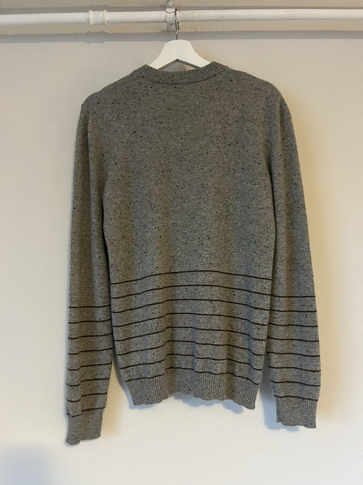Marni Marni Grey Cashmere Knit Sweater with Striped Detail Size US S / EU 44-46 / 1 - 11 Thumbnail