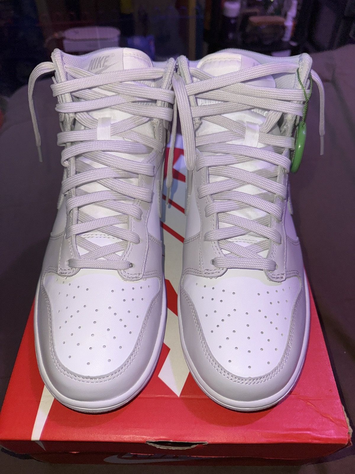 Nike Nike Dunk HI Retro White/Vast Grey-White 2021 Size US 8.5 / EU 41-42 - 4 Thumbnail