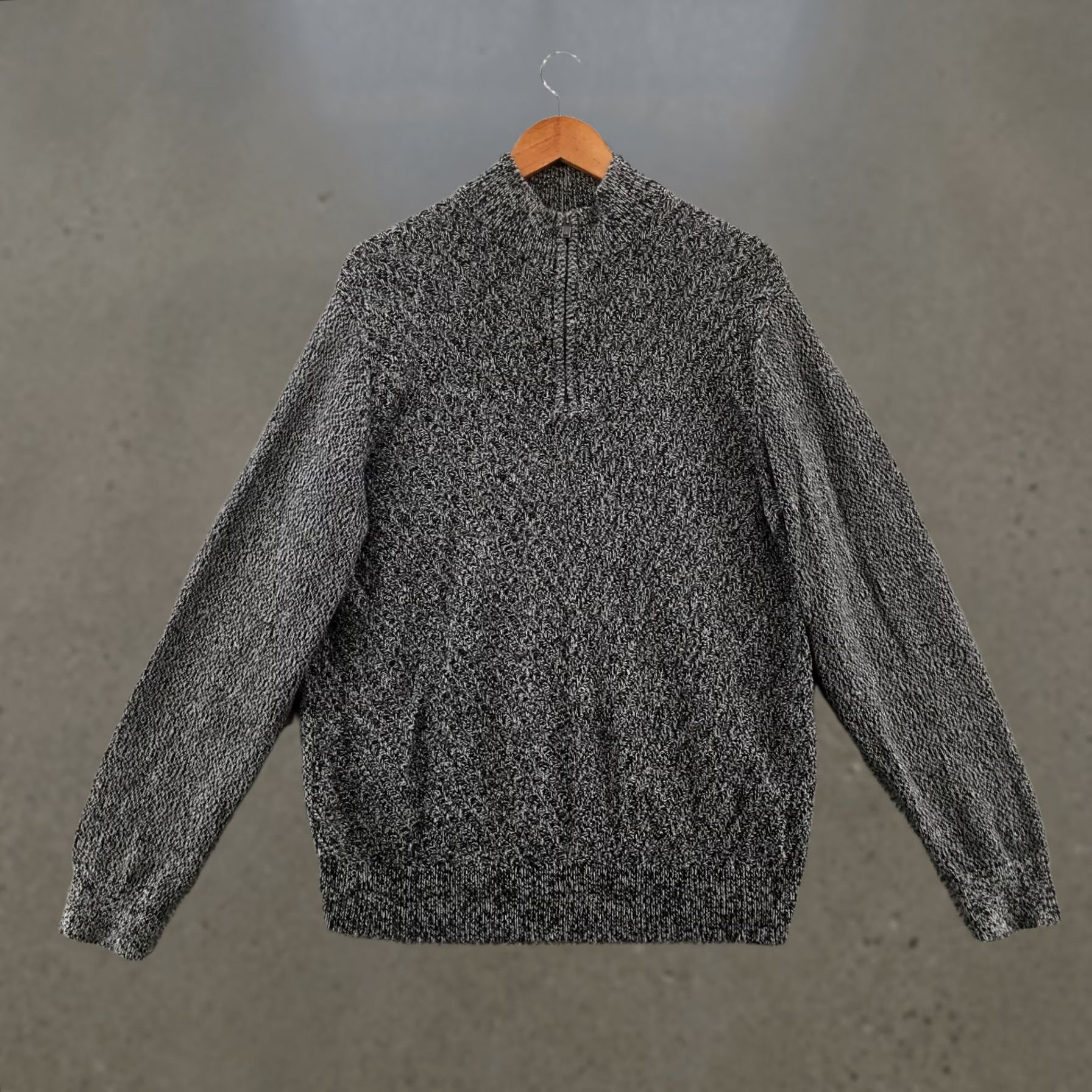 Calvin Klein Calvin Klein Sweater Mens L Gray Cotton Pullover Long Sleeve Mock Neck 1/4 Zip Casual Mens Size US L / EU 52-54 / 3 - 1 Thumbnail