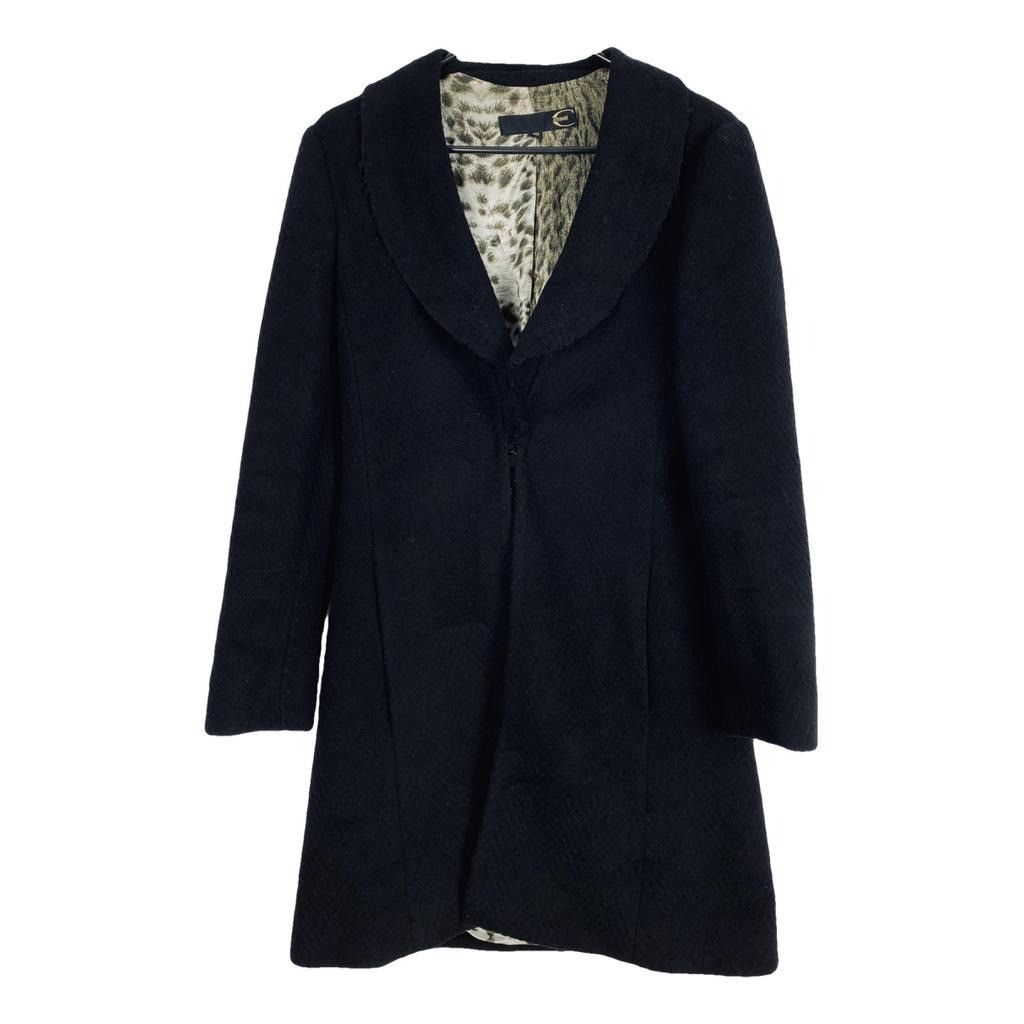 image of Just Cavalli Wool Coat in Black, Women's (Size Medium)
